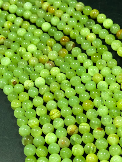 NATURAL Green Calcite Gemstone Bead 4mm 6mm 8mm 10mm 12mm Round Bead, Beautiful Green Brown Color Calcite Gemstone Bead Great Quality 15.5"