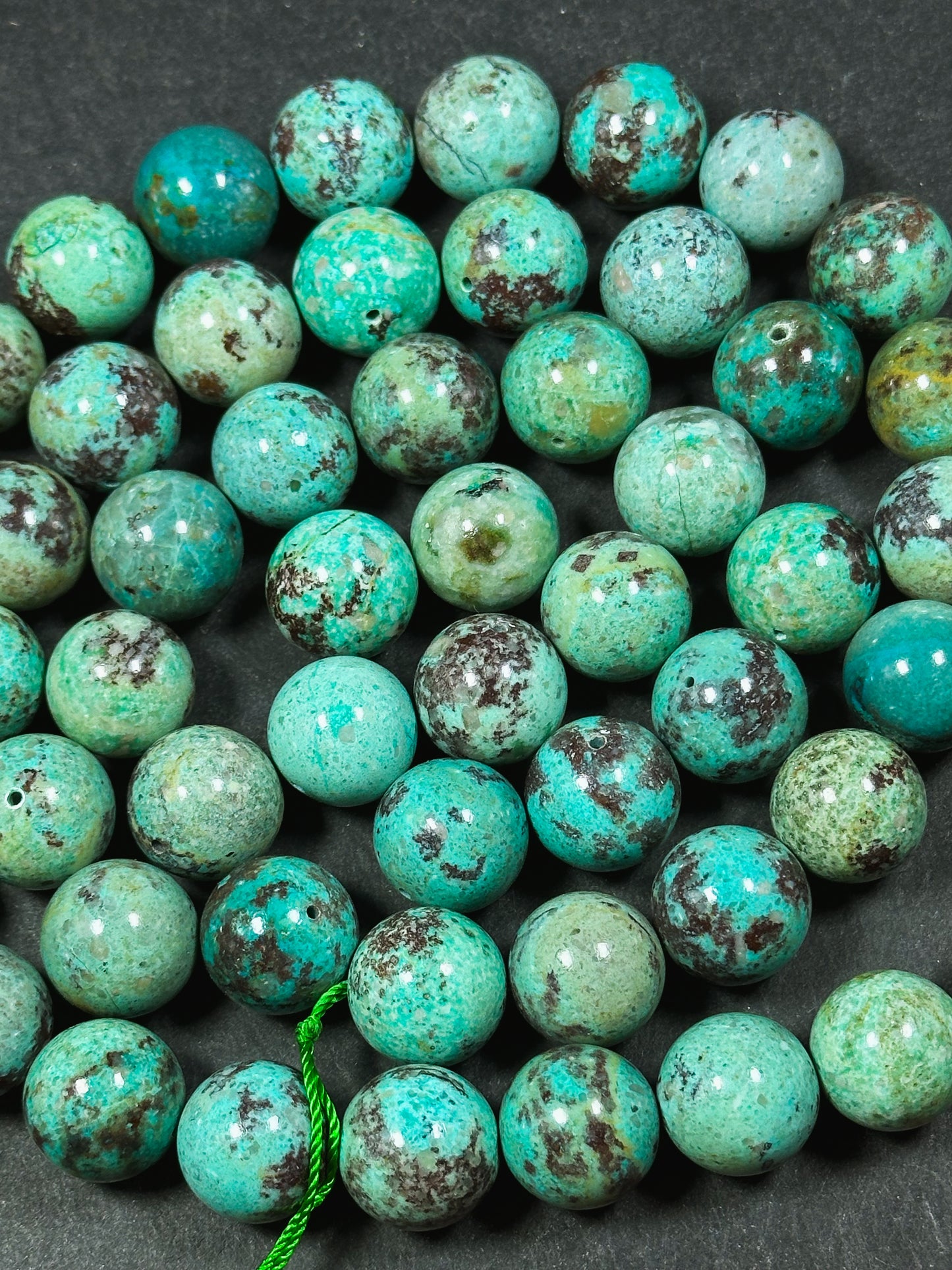 AAA Natural Turquoise Gemstone Beads 14-15mm Round Beads, Beautiful Natural Blue Green Color Turquoise Gemstone Beads, LOOSE BEADS (1pc)