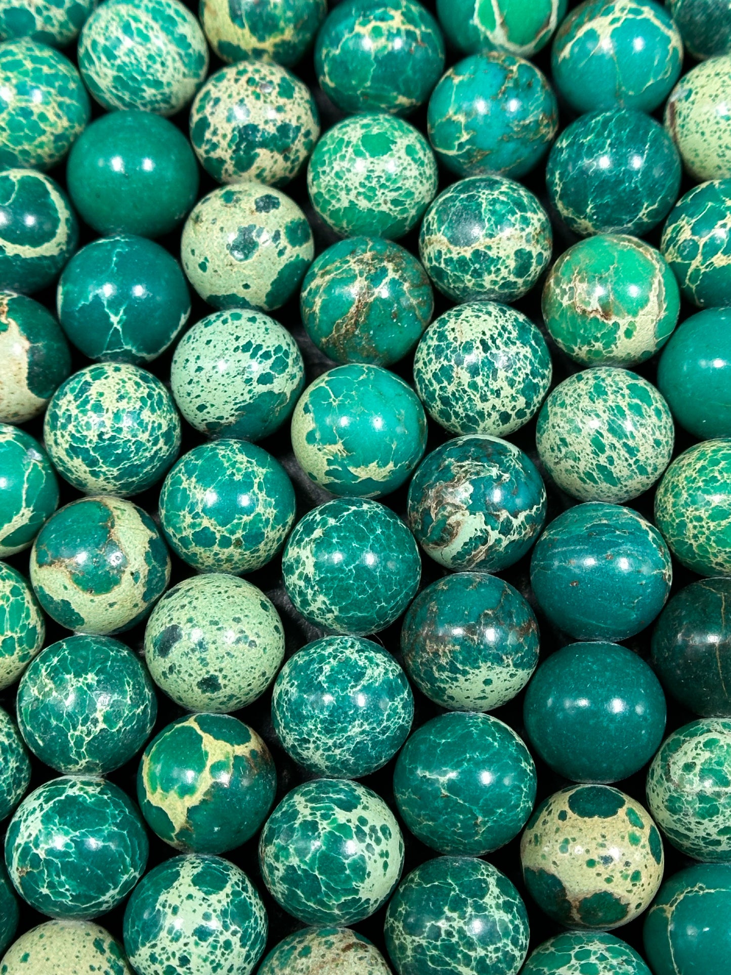 Natural Sea Sediment Jasper Gemstone Bead 6mm 8mm 10mm Round Beads, Beautiful Green Beige Color Imperial Jasper Beads Full Strand 15.5"