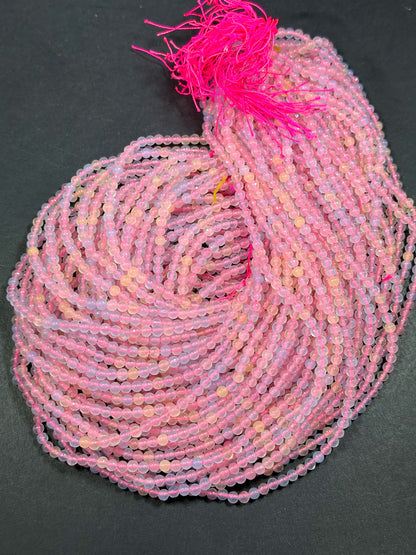 Natural Morganite Gemstone Bead 4mm Round Beads, Beautiful Multicolor Clear Pink Blue Yellow Color Morganite Great Quality Full Strand 15.5"