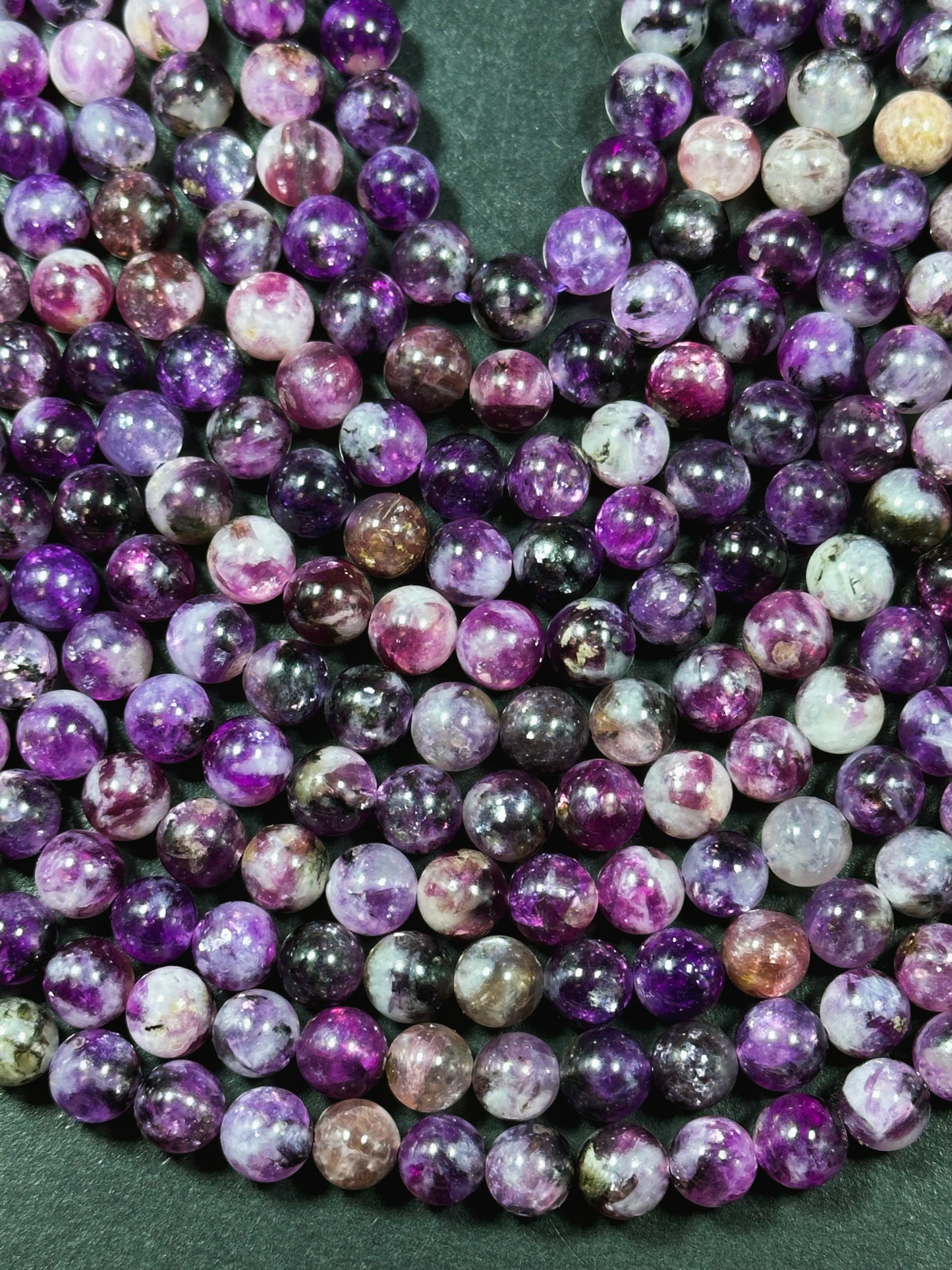 AAA Natural Purple Emerald Gemstone Bead 7mm 8mm 10mm Round Bead, Gorgeous Natural Purple Color Emerald Bead, Excellent Quality 15.5" Strand