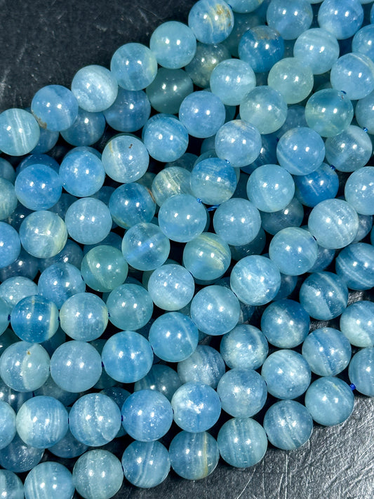 AAA Natural Super Blue Calcite Stone Bead 6mm 8mm 10mm Round Bead. Beautiful Natural Super Blue Color, High Quality Gemstone Beads