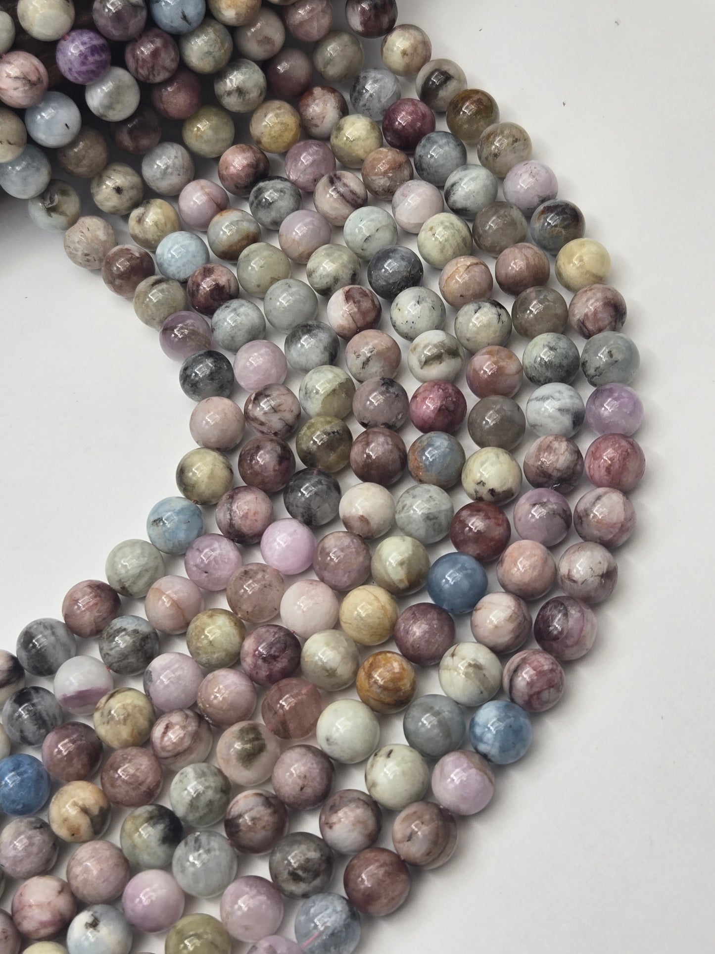 Natural Morganite bead Beautiful multi colors beads Multi color beads . Round smooth beads. Gorgeous natural color 10mm, 8m, 6mm