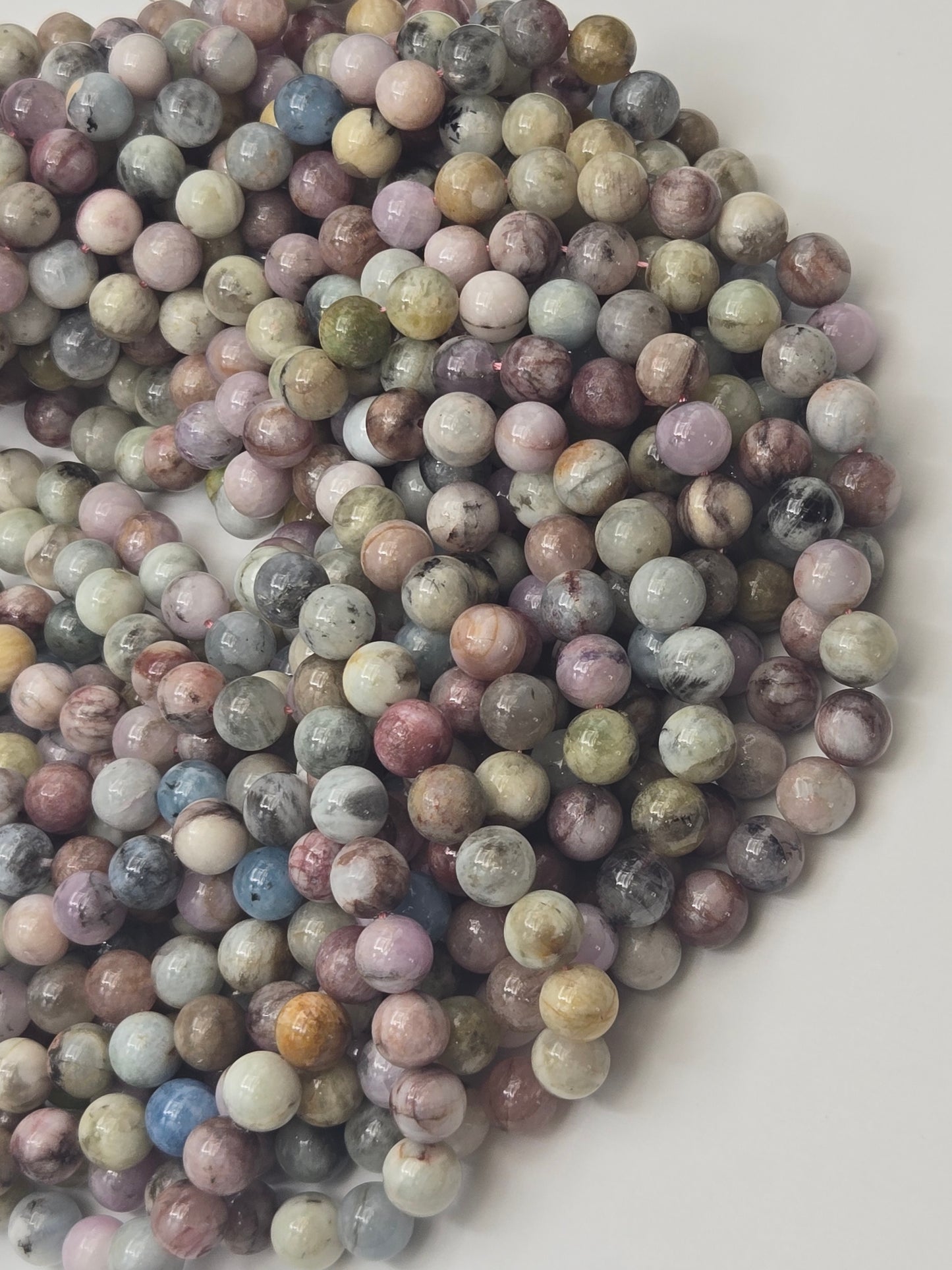 Natural Morganite bead Beautiful multi colors beads Multi color beads . Round smooth beads. Gorgeous natural color 10mm, 8m, 6mm