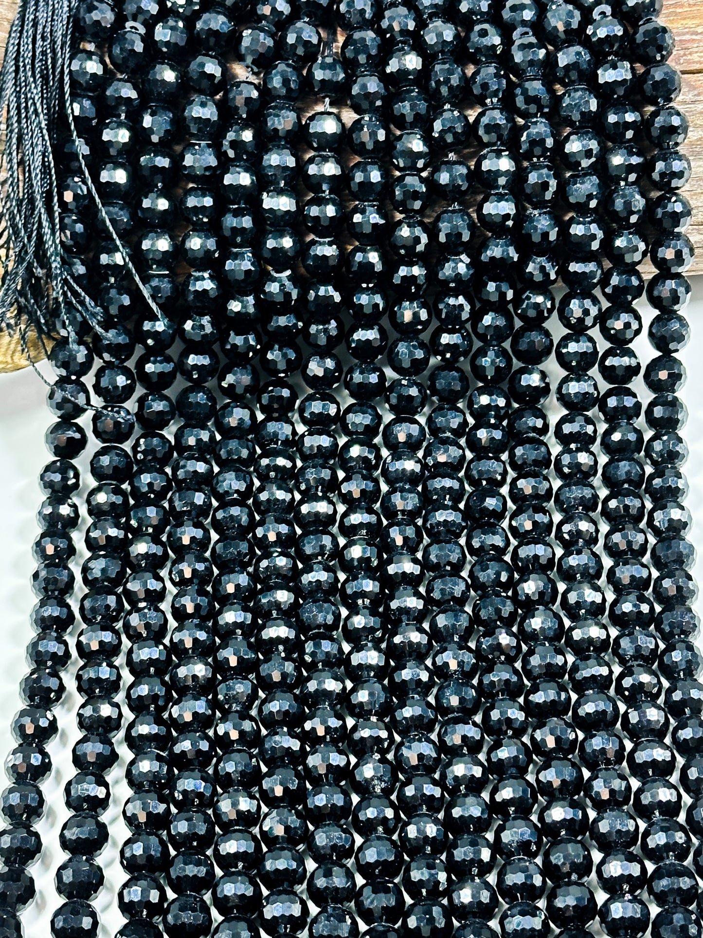 Beautiful Chinese Crystal Glass Bead Faceted 9mm Round Bead, Gorgeous Black Color Crystal Glass Beads, Great Quality Glass Beads