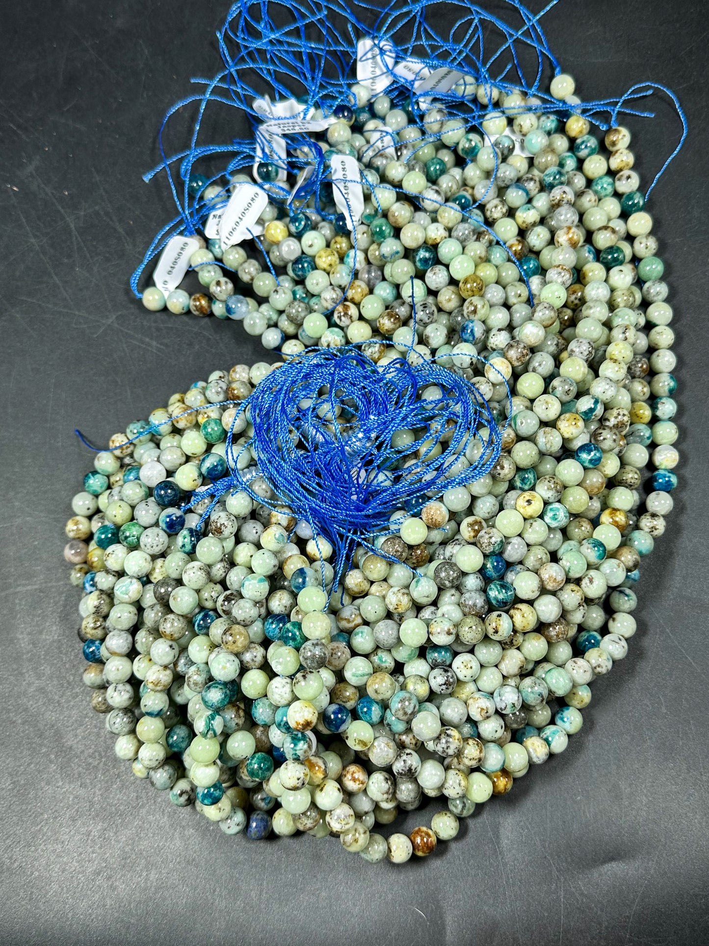 NATURAL K2 Jasper Gemstone Bead 6mm 8mm 10mm Round Beads, Beautiful Blue Green Color K2 Jasper Beads, Excellent Quality Beads 15.5" Strand