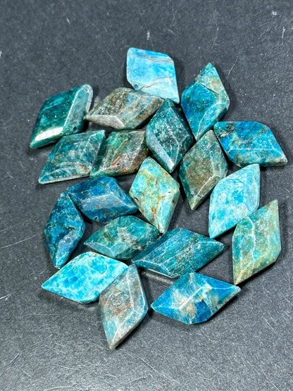 AAA NATURAL Blue Apatite Gemstone Bead Faceted 29x16mm Diamond Shape, Gorgeous Natural Blue Color Apatite Gemstone Bead, LOOSE Beads