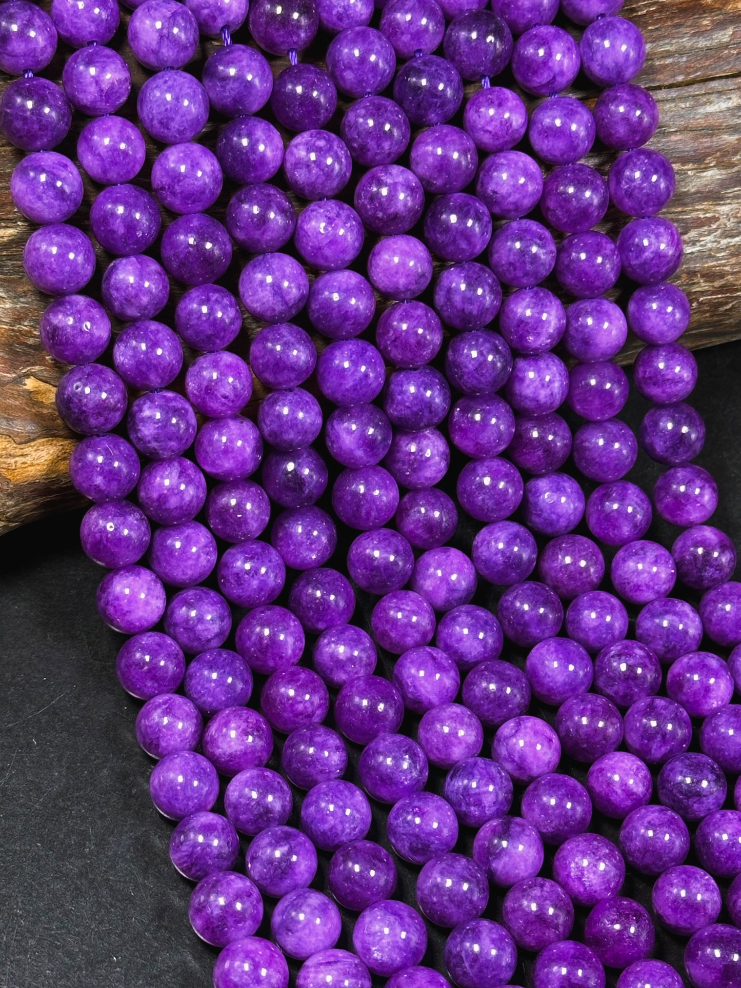 Natural Sugilite Gemstone Bead 6mm 10mm Round Beads, Gorgeous Natural Purple Color Sugilite Stone Beads, Excellent Quality Full Strand 15.5"