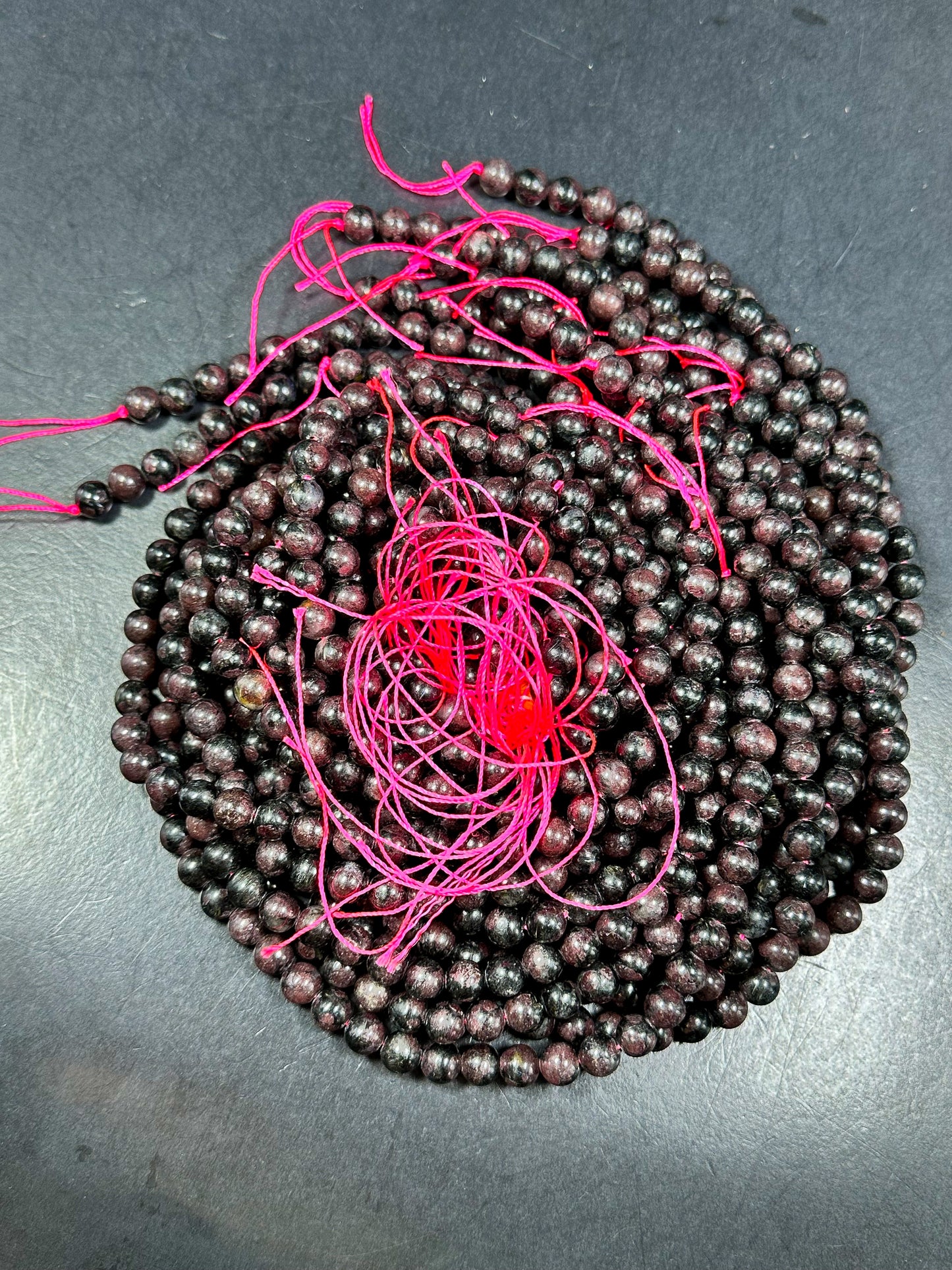 NATURAL Red Garnet Gemstone Bead 6mm 8mm 10mm Round Beads, Beautiful Dark Red Color Garnet Gemstone Beads Full Strand 15.5"