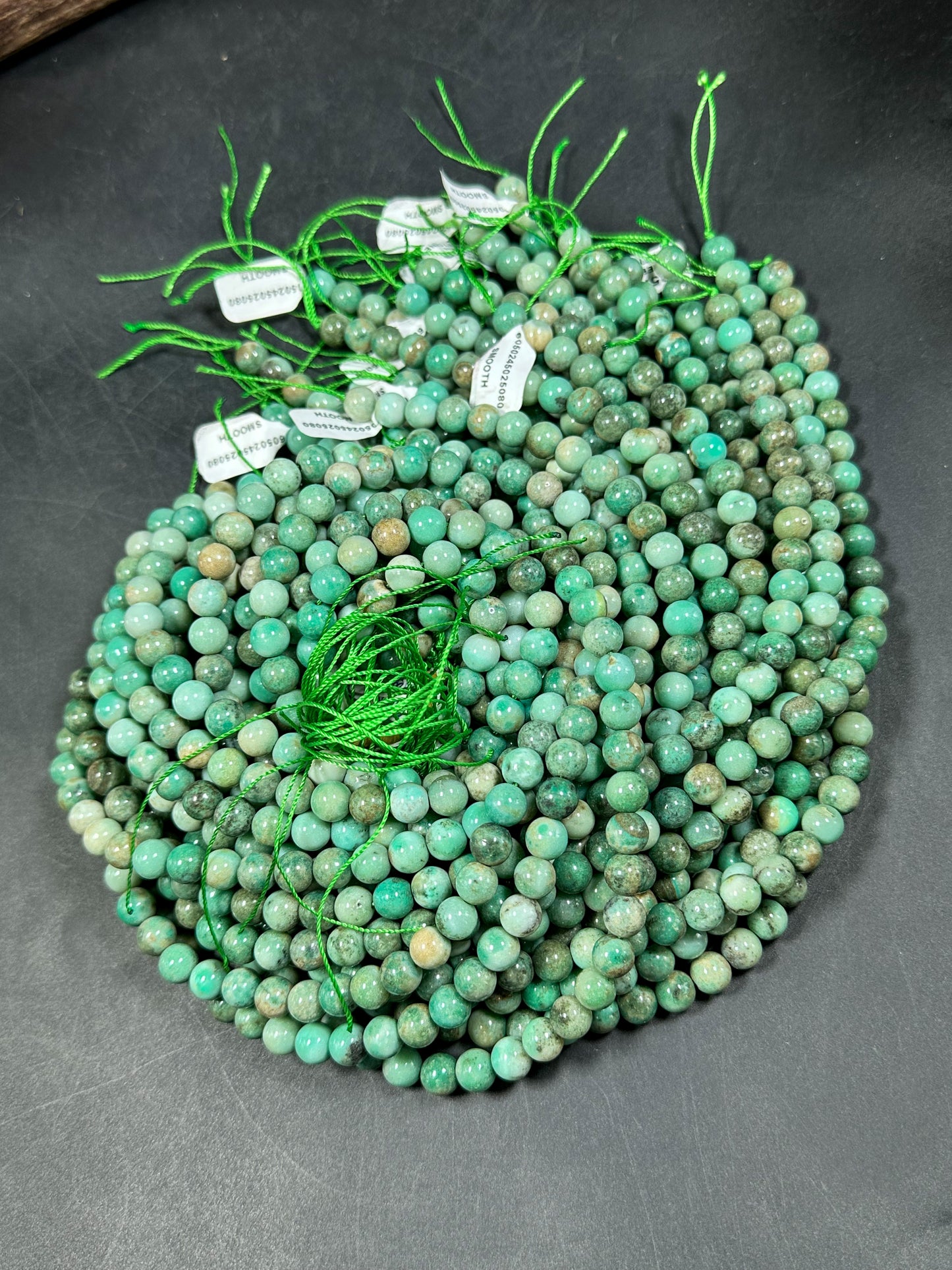 Natural Australian Green Grass Agate Gemstone Bead 6mm 8mm 10mm Smooth Round Beads, Gorgeous Green Color Grass Agate Gemstone Bead Great Quality 15.5"