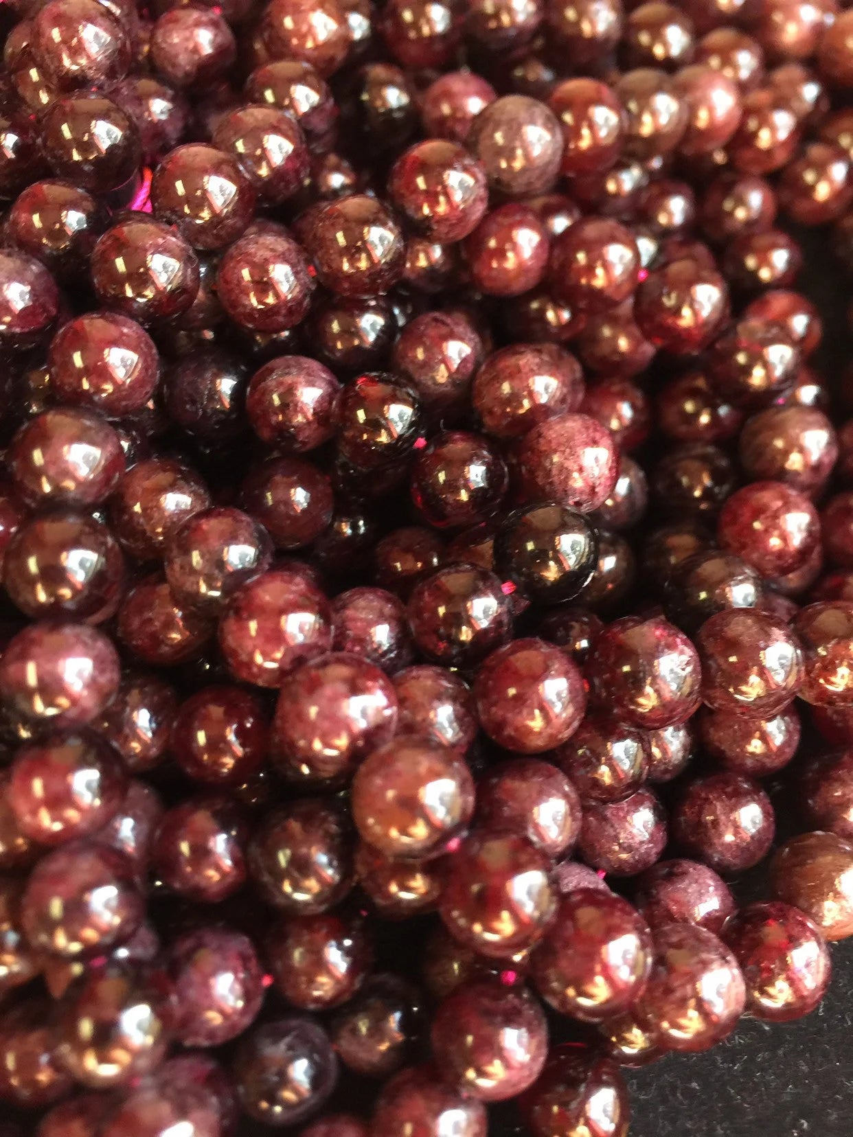 AAA Natural red garnet bead . Natural gemstone bead . 4mm 6mm 8mm 10mm 12mm Gorgeous dark Red color . Highly polished finished