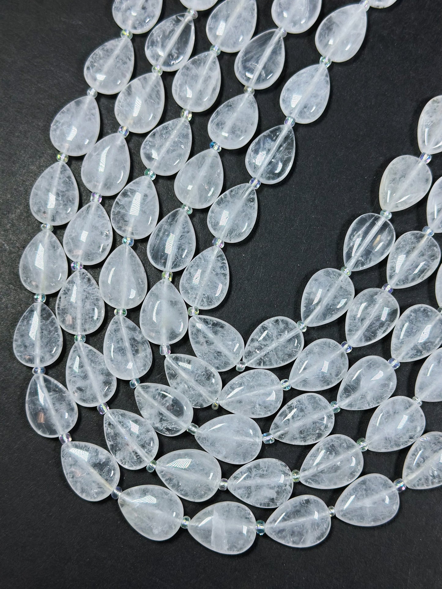 Natural Moonstone Gemstone Bead 18x13mm Teardrop Shape, Beautiful Natural White Moonstone Gemstone Bead Great Quality Full Strand 15.5