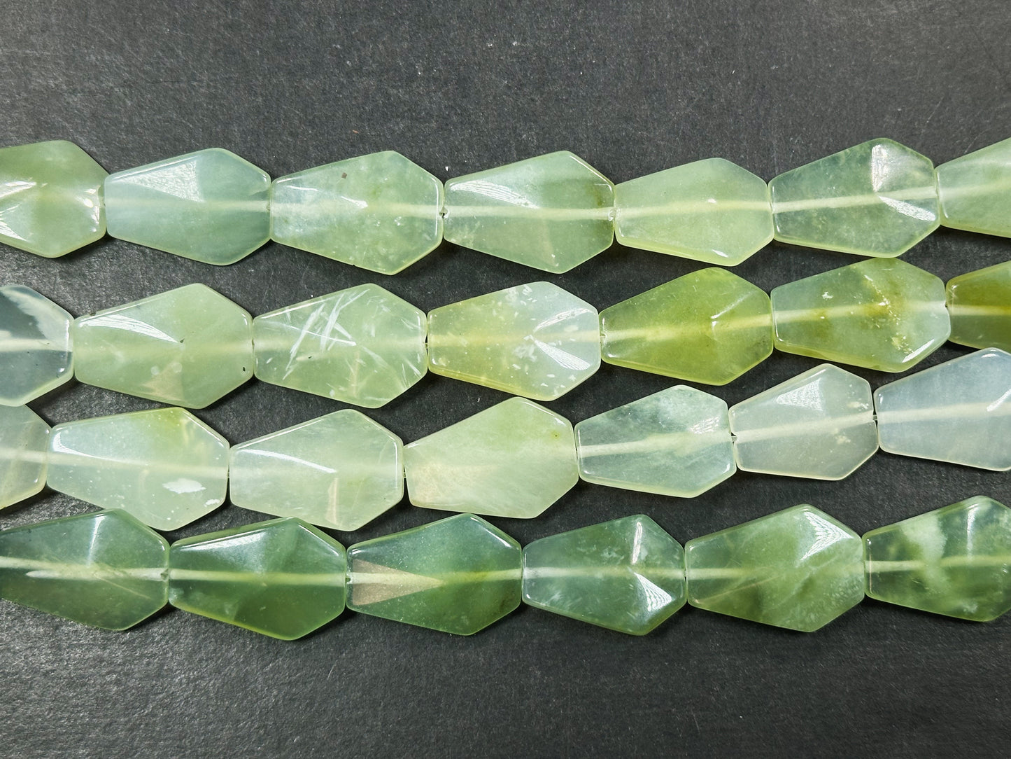 Natural Burma Jade Gemstone Bead 18x12mm Coffin Shape Bead, Beautiful Natural Green Color Burmese Jade Gemstone Bead, Full Strand 15.5"