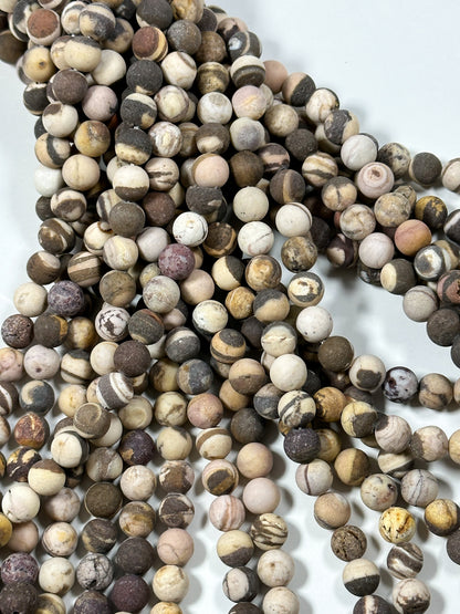 NATURAL Petrified Wood Jasper Gemstone Bead 4mm 6mm 8mm 10mm 12mm Round Beads, Gorgeous Natural Brown Beige Color Jasper Bead Full Strand 15.5"