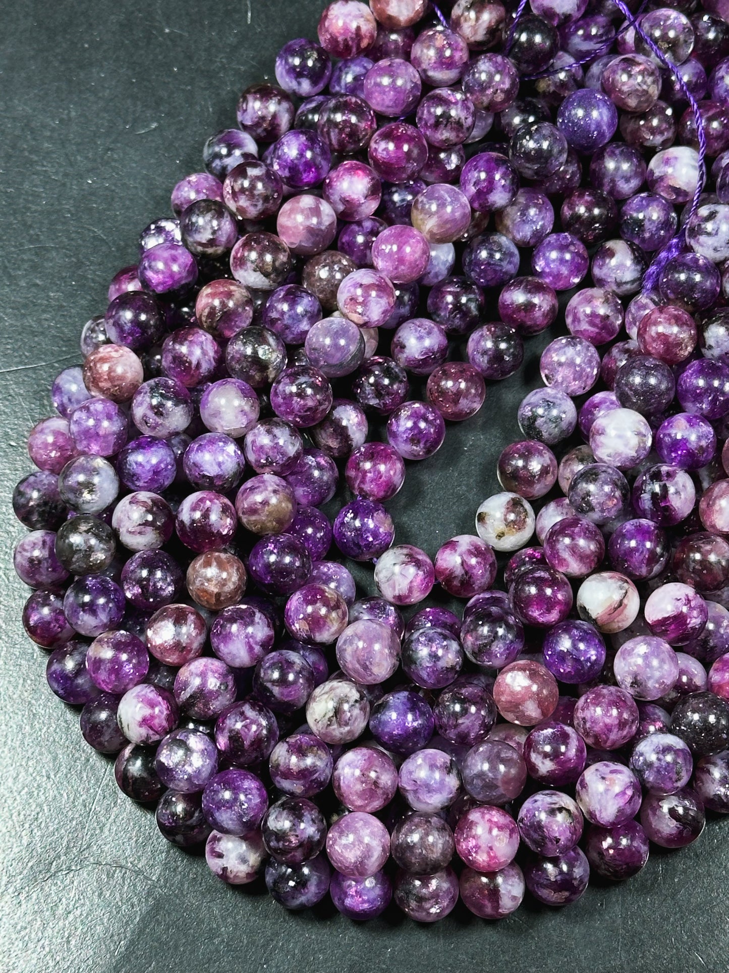 AAA Natural Purple Emerald Gemstone Bead 7mm 8mm 10mm Round Bead, Gorgeous Natural Purple Color Emerald Bead, Excellent Quality 15.5" Strand