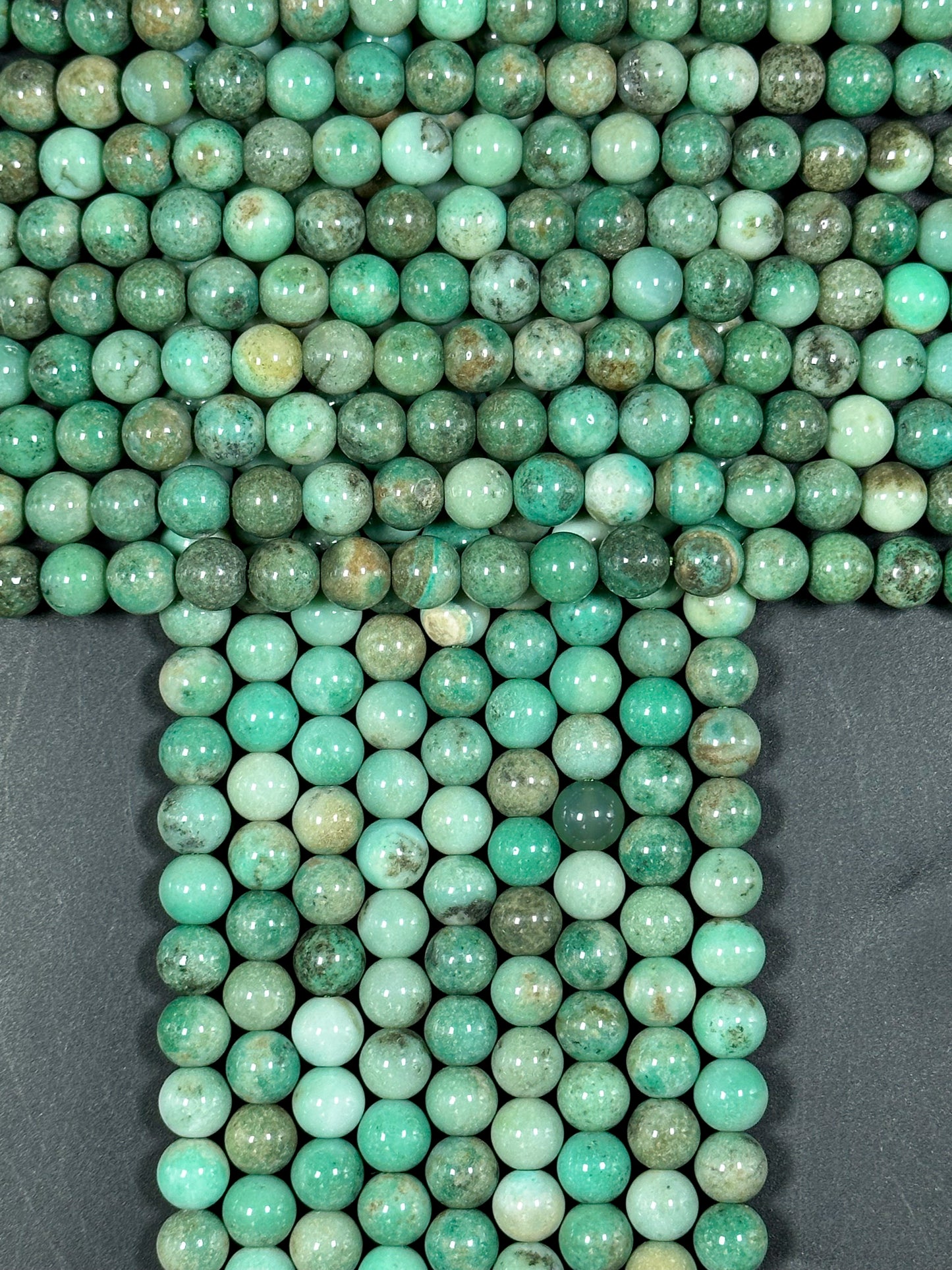 Natural Australian Green Grass Agate Gemstone Bead 6mm 8mm 10mm Smooth Round Beads, Gorgeous Green Color Grass Agate Gemstone Bead Great Quality 15.5"
