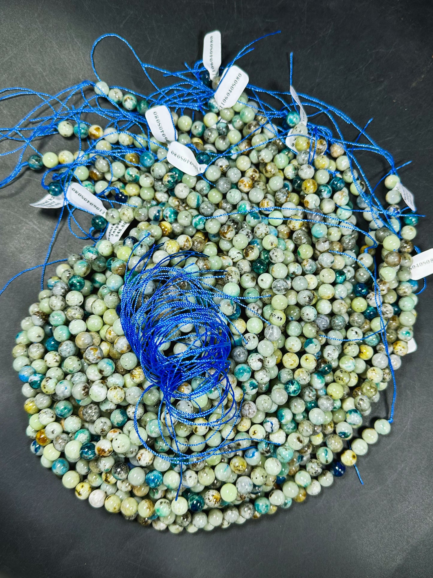 NATURAL K2 Jasper Gemstone Bead 6mm 8mm 10mm Round Beads, Beautiful Blue Green Color K2 Jasper Beads, Excellent Quality Beads 15.5" Strand