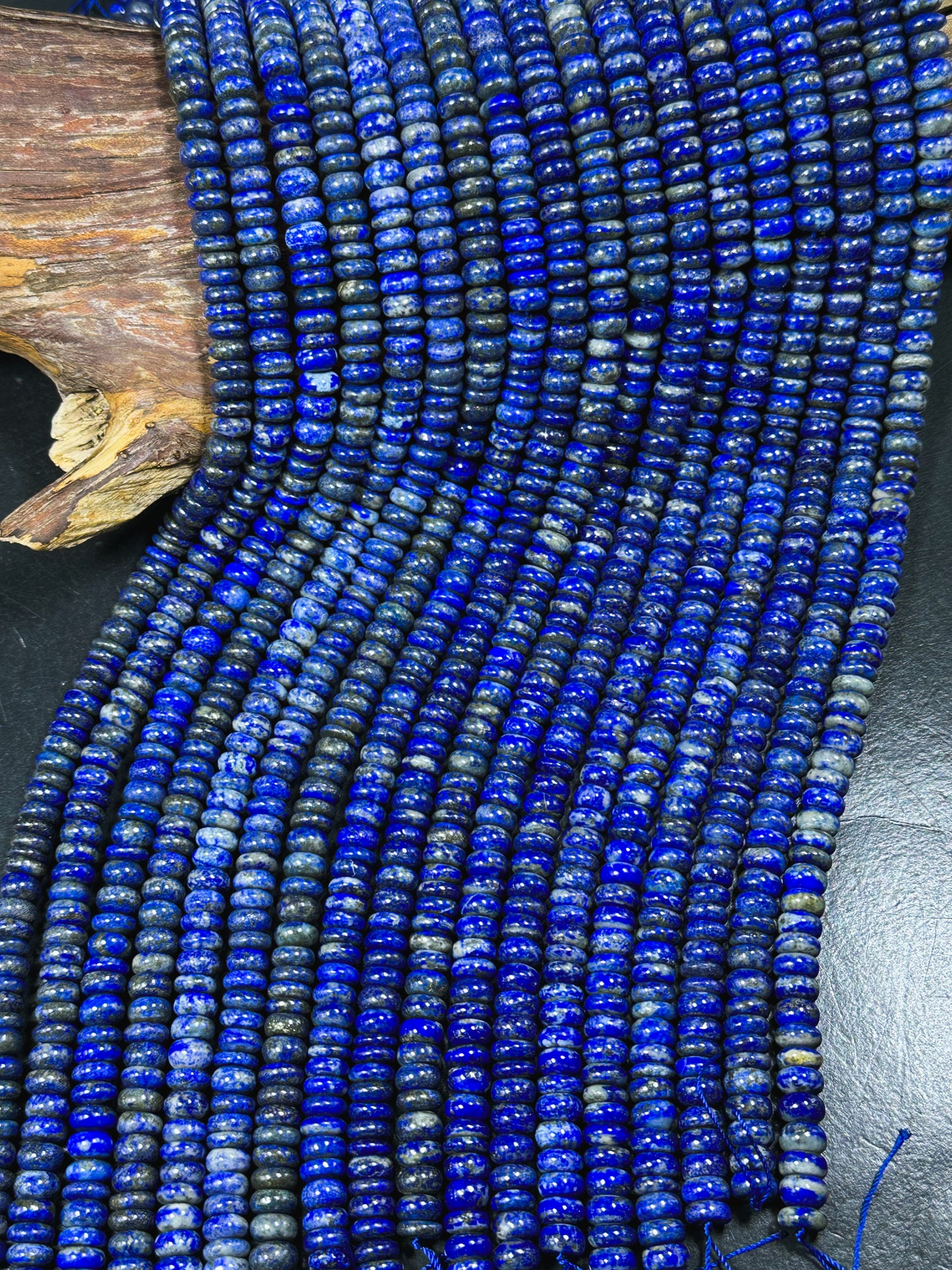 Natural Lapis Lazuli Gemstone Bead 8x3mm Rondelle Shape, Beautiful Natural Blue Color Lapis Lazuli Stone Bead Excellent Quality 15.5" Strand