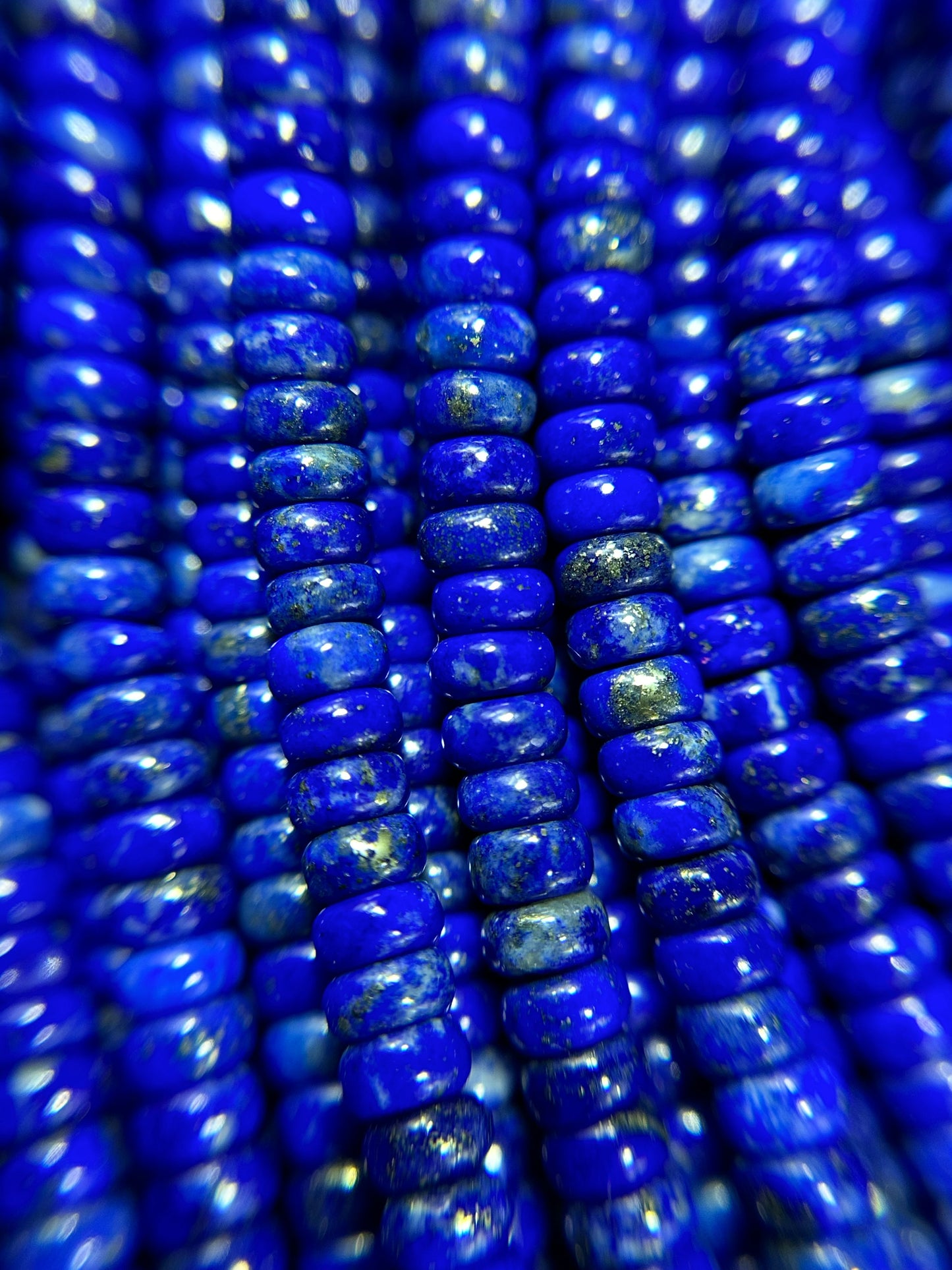 Natural Lapis Lazuli Gemstone Bead Smooth 4x2mm Rondelle Shape Beads, Gorgeous Natural Royal Blue Color Lapis Beads, Excellent Quality 15.5"