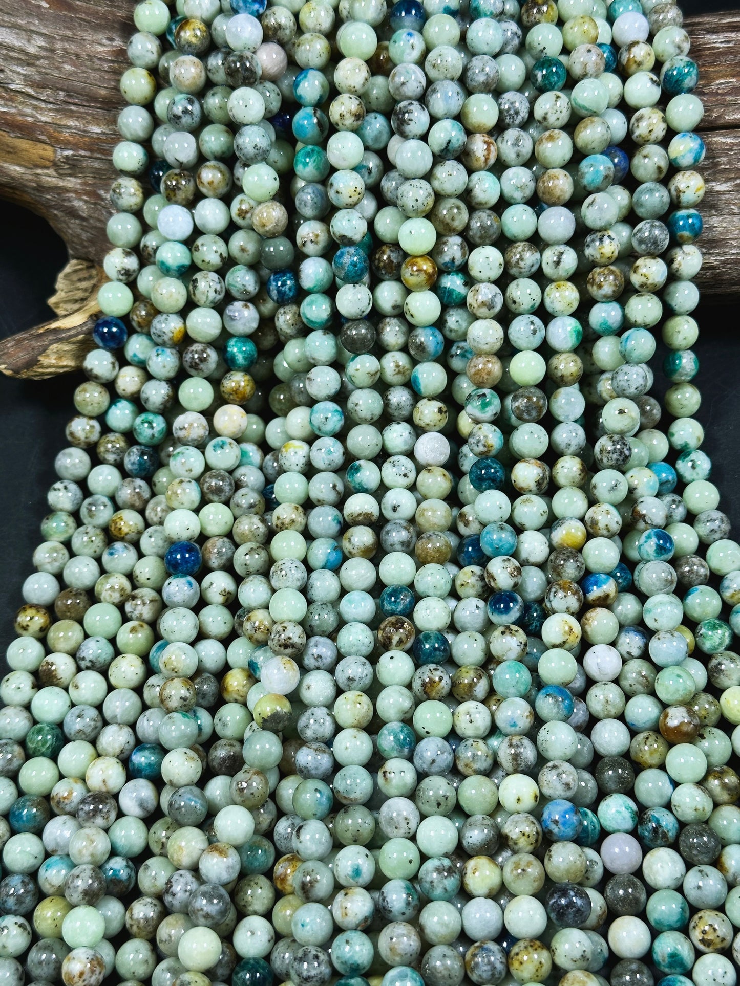 NATURAL K2 Jasper Gemstone Bead 6mm 8mm 10mm Round Beads, Beautiful Blue Green Color K2 Jasper Beads, Excellent Quality Beads 15.5" Strand