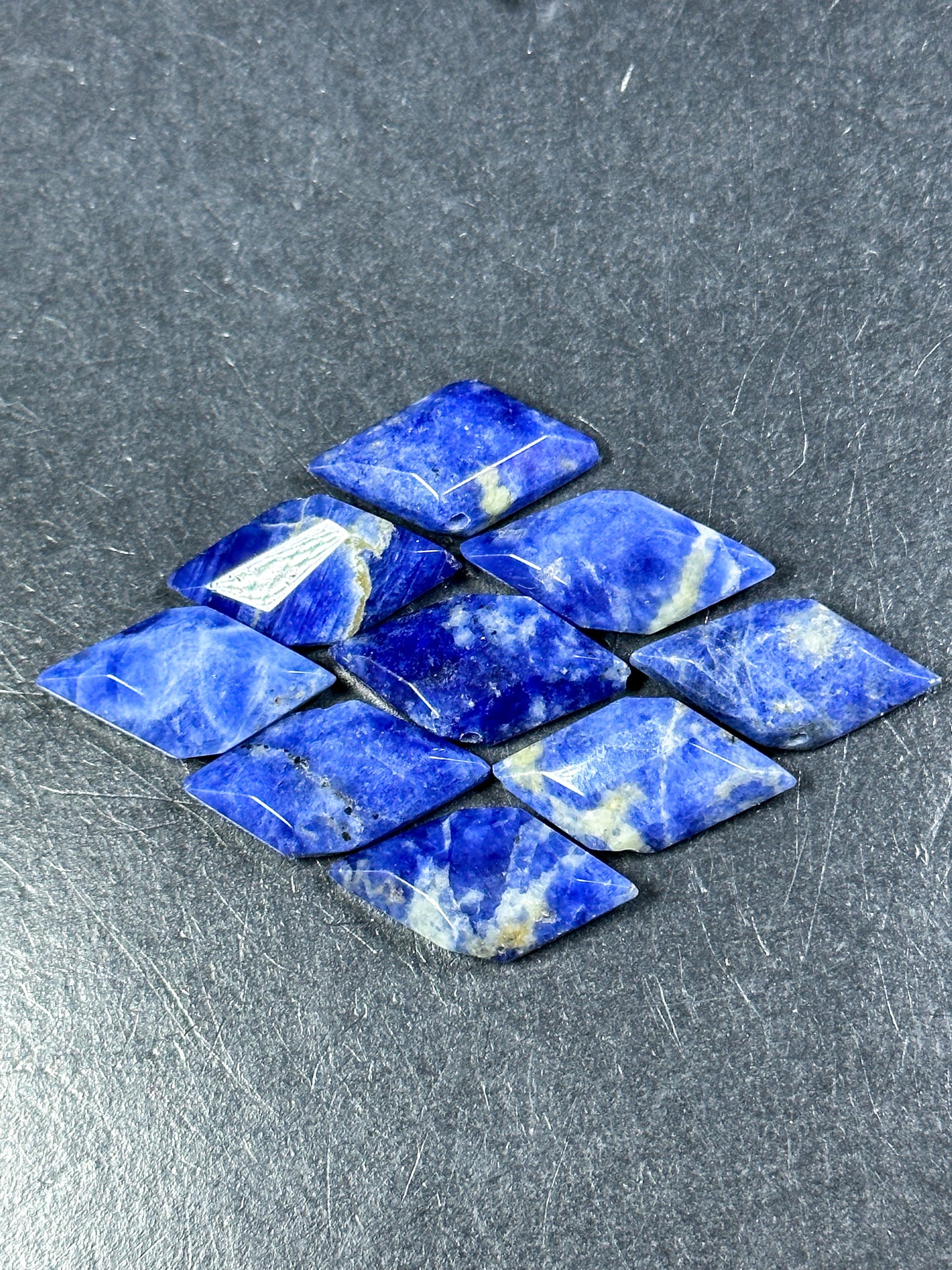 AAA NATURAL Blue Sodalite Gemstone Bead Faceted 26x13mm Diamond Shape, Gorgeous Natural Blue Color Sodalite Gemstone Bead, LOOSE Beads