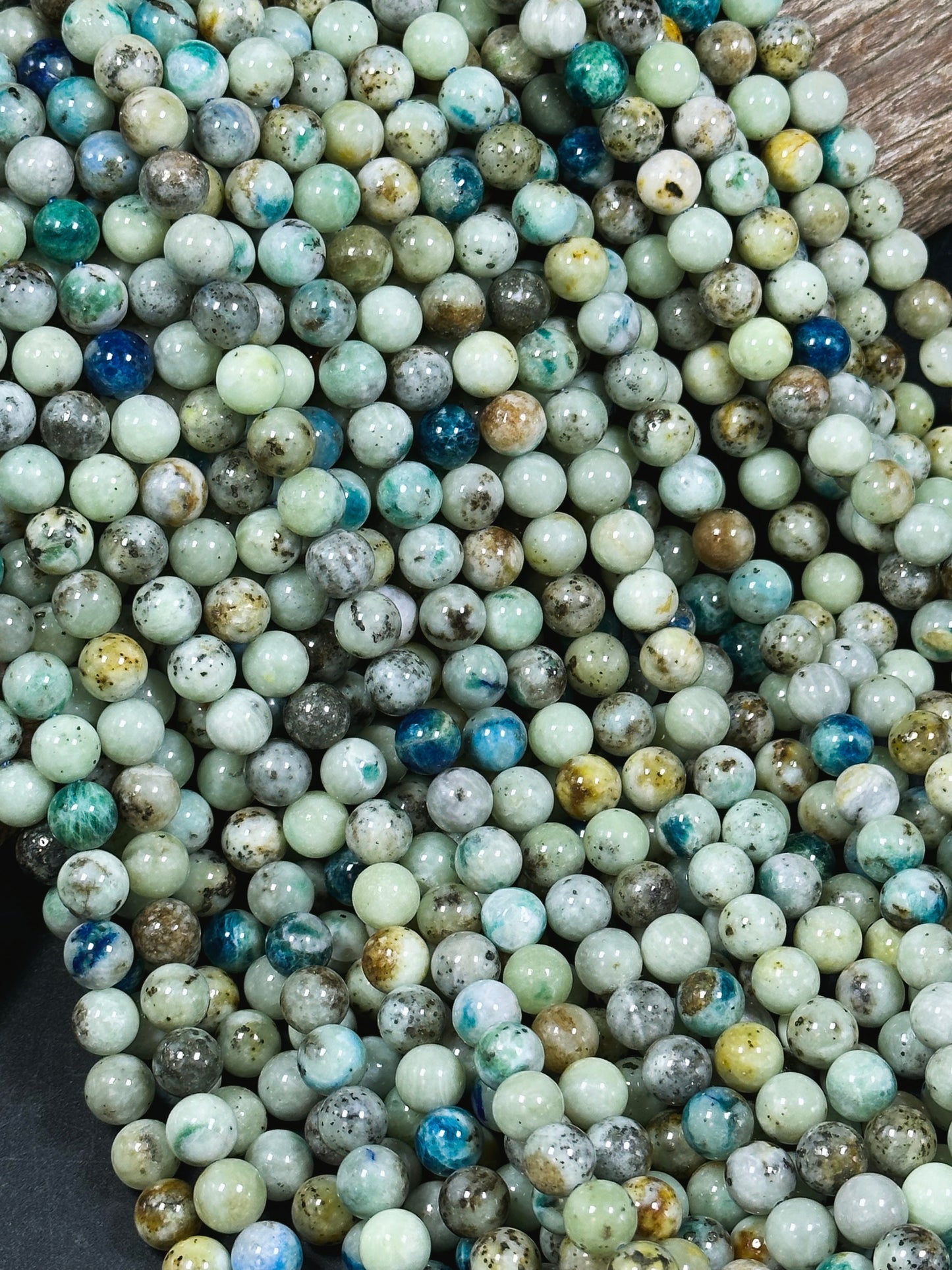 NATURAL K2 Jasper Gemstone Bead 6mm 8mm 10mm Round Beads, Beautiful Blue Green Color K2 Jasper Beads, Excellent Quality Beads 15.5" Strand