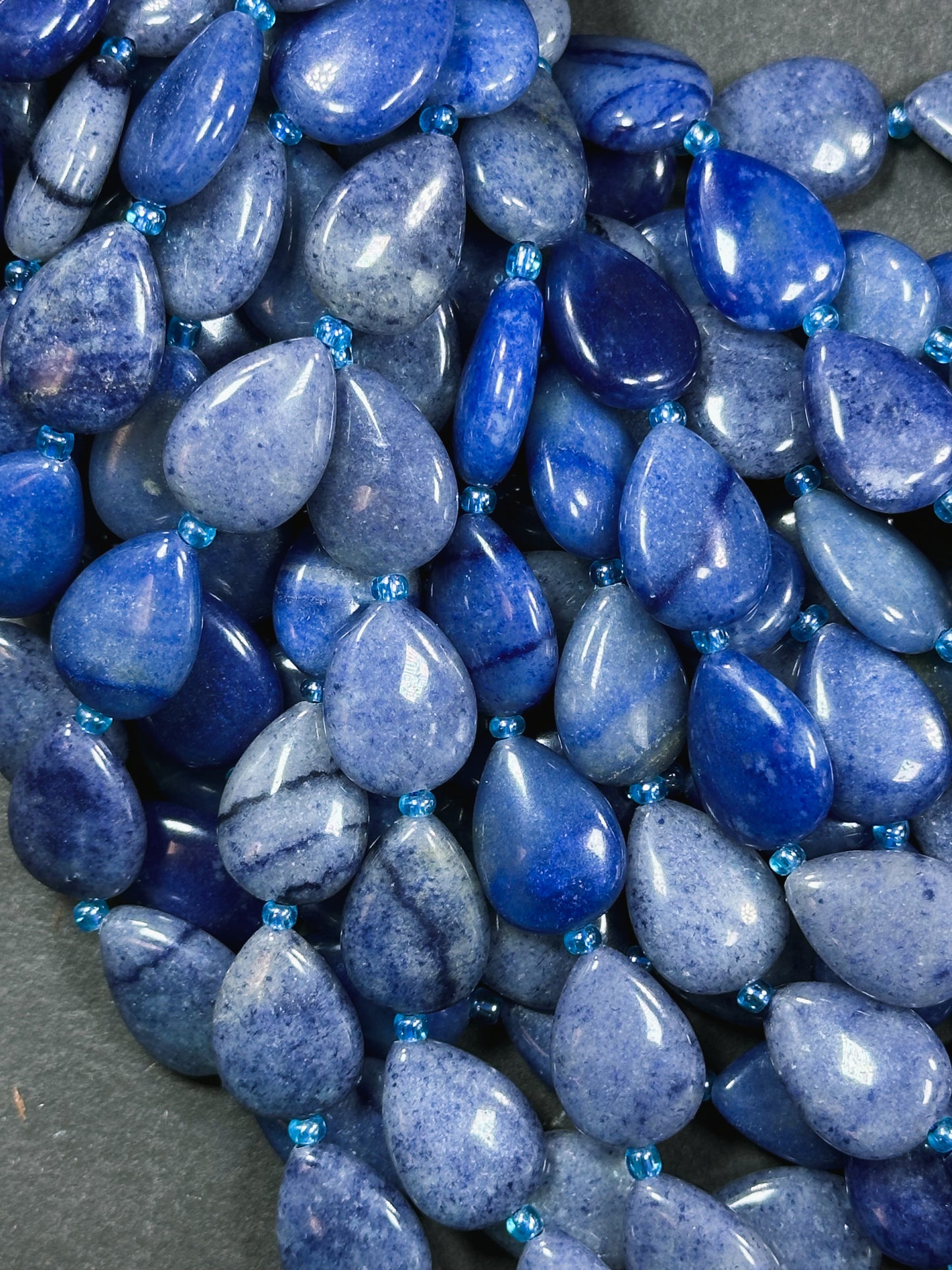 Natural Blue Sodalite Gemstone Bead 18x13mm Teardrop Shape Bead, Gorgeous Natural Blue Color Sodalite Gemstone Beads Full Strand 15.5"