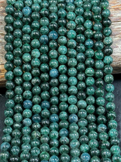 AAA Green Apatite Gemstone Bead 6mm 8mm 10mm Round Beads, Beautiful Green Color Apatite Gemstone Bead Full Strand 15.5", Great Quality Apatite Beads