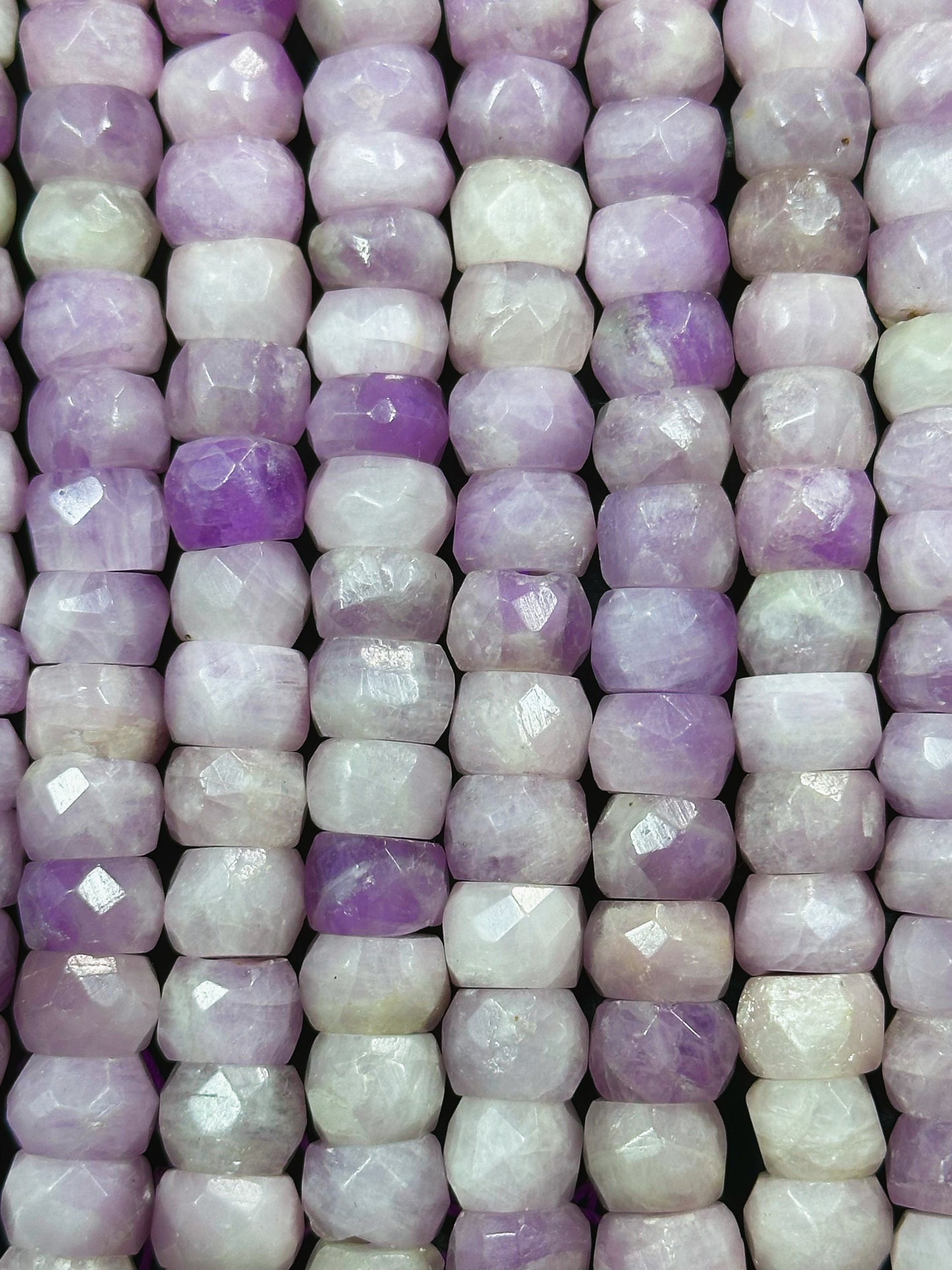 AAA Natural Kunzite Gemstone Bead Faceted 9x6mm Rondelle Shape, Gorgeous Natural Pink Purple Color Kunzite, Excellent Quality 15.5" Strand