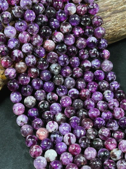 AAA Natural Purple Emerald Gemstone Bead 7mm 8mm 10mm Round Bead, Gorgeous Natural Purple Color Emerald Bead, Excellent Quality 15.5" Strand