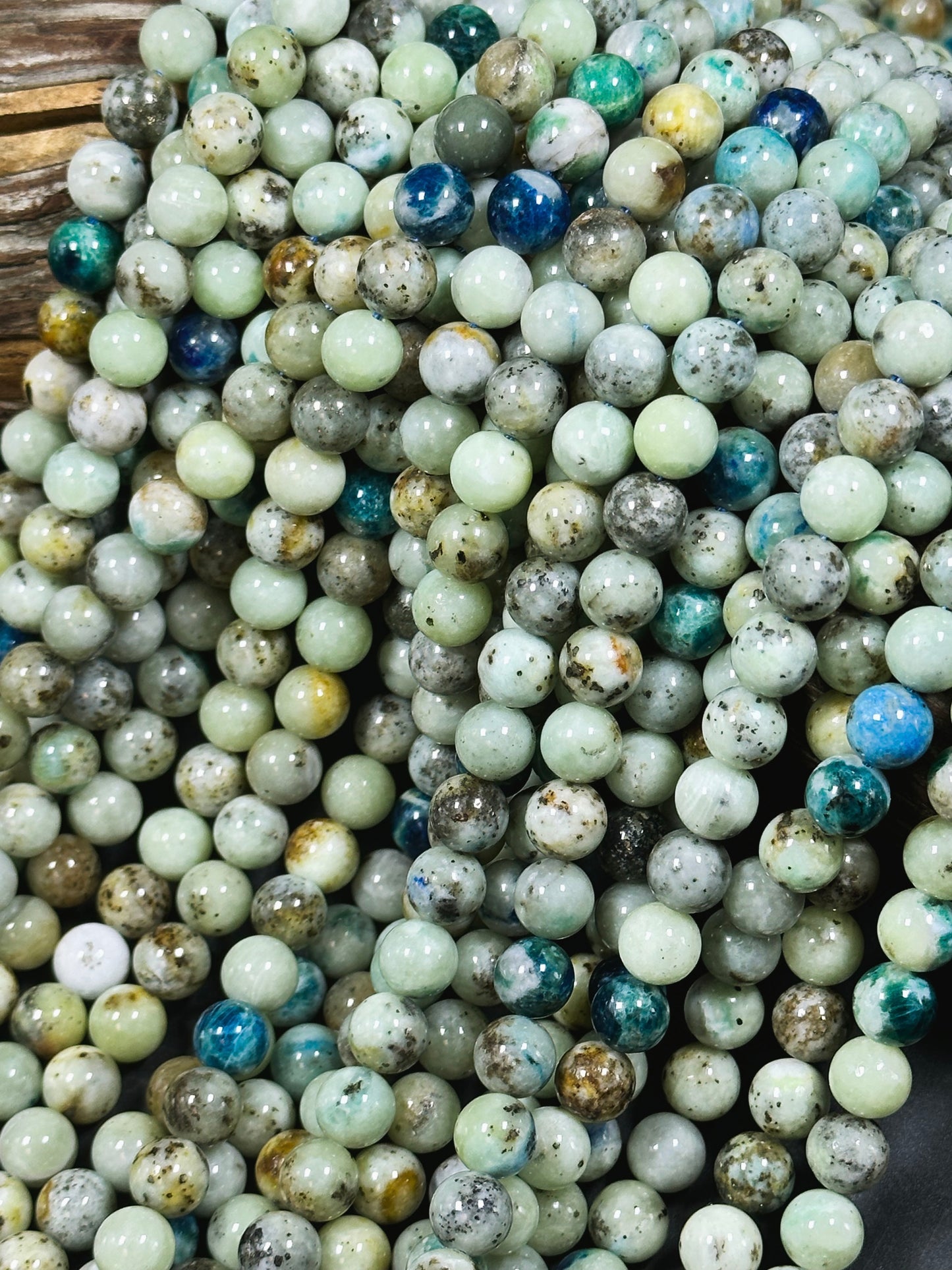 NATURAL K2 Jasper Gemstone Bead 6mm 8mm 10mm Round Beads, Beautiful Blue Green Color K2 Jasper Beads, Excellent Quality Beads 15.5" Strand