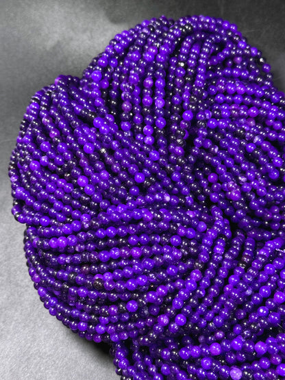 Beautiful Sugilite Gemstone Bead 4mm Round Beads, Gorgeous Purple Color Sugilite Gemstone Bead, Excellent Quality Beads Full Strand 15.5"