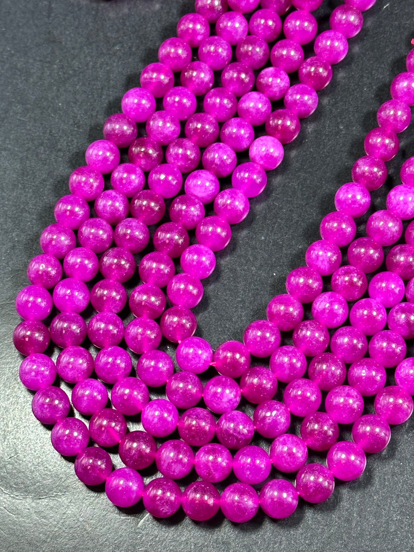 Beautiful Natural Ruby Gemstone Quartz Bead. 6mm 8mm 10mm Round Bead, Beautiful Natural Gemstone Quartz Bead 15.5"/ 7.5" Strand