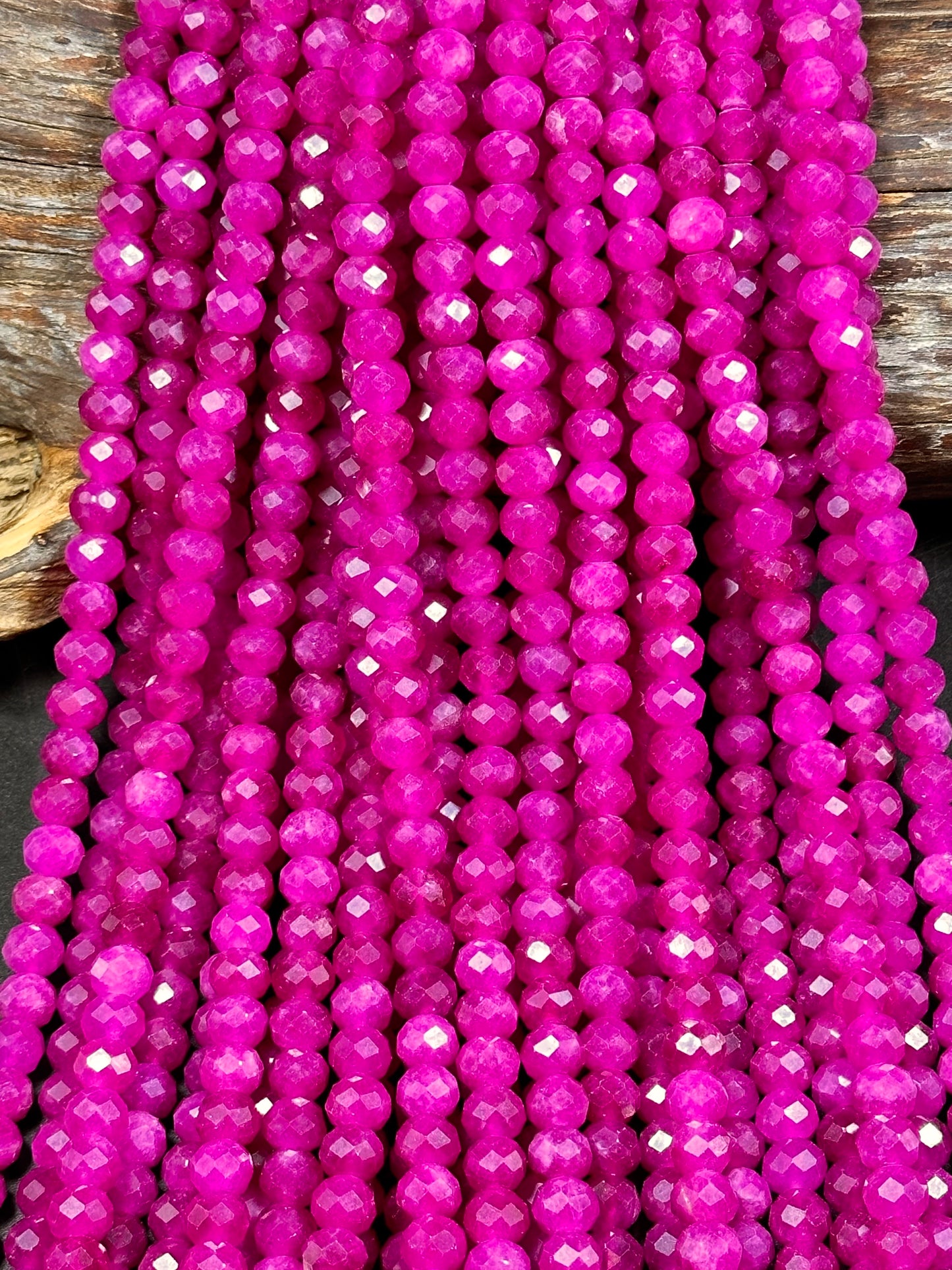 AA+ NATURAL Ruby Quartz Gemstone Bead Faceted 6x5mm 8x6mm Rondelle Shape, Gorgeous Red Pink Color Ruby Quartz Gemstone Bead, Great Quality Quartz
