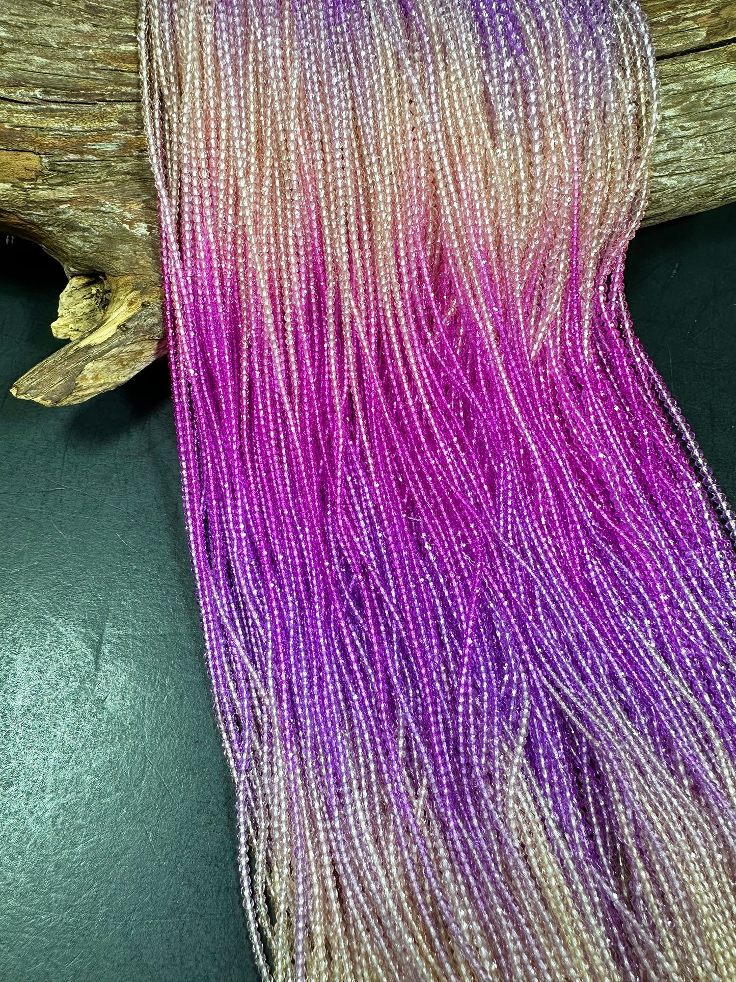 Gorgeous multi rainbow color crystal beads. Faceted 2mm 3mm 4mm 6mm 8mm round beads, Beautiful pink purple color beads Full strand 14.4"
