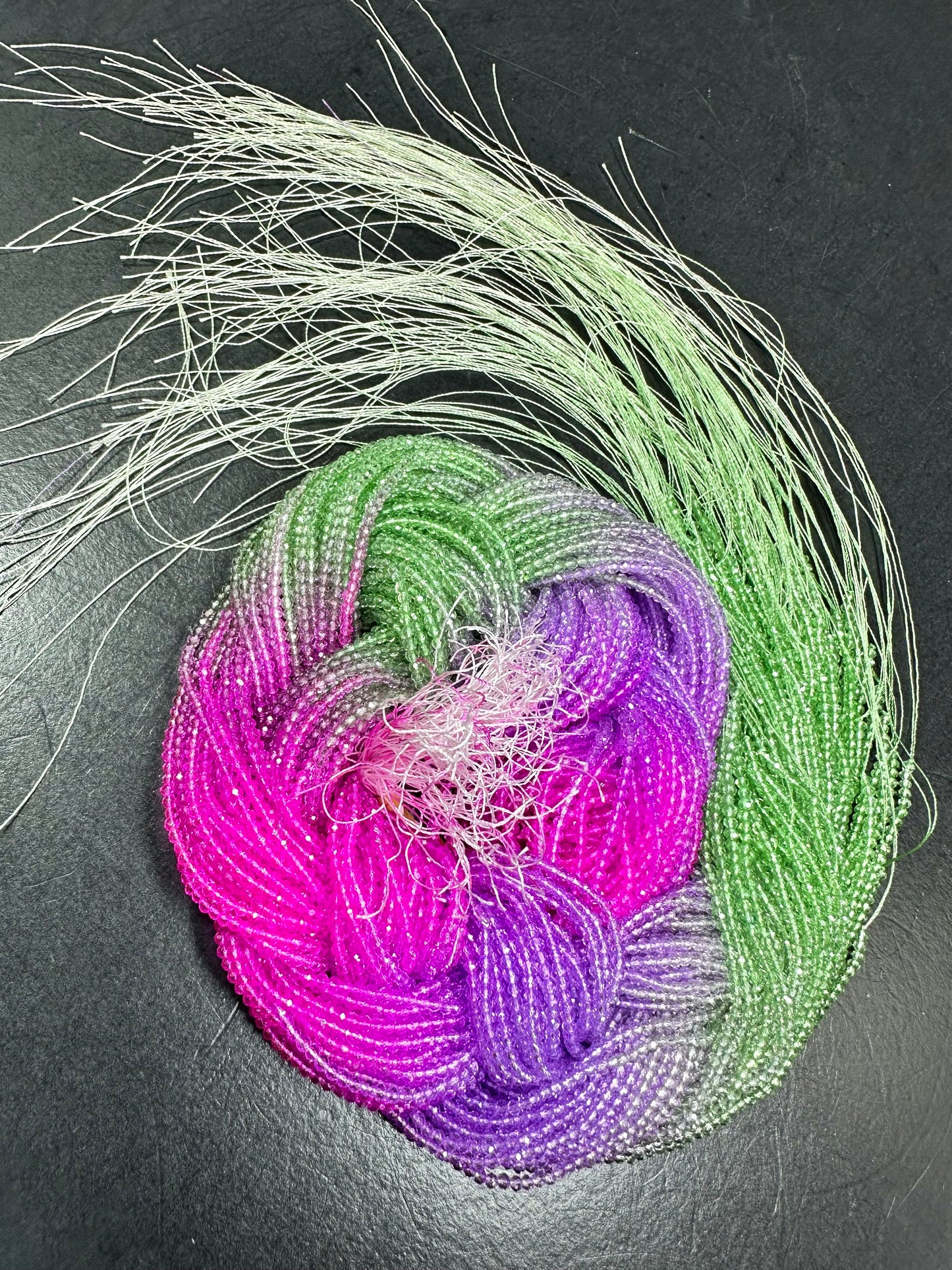 Gorgeous multi rainbow color crystal beads Faceted 2mm Round beads, Beautiful Pink Purple Green Color Crystal Beads, Full strand 14.4"
