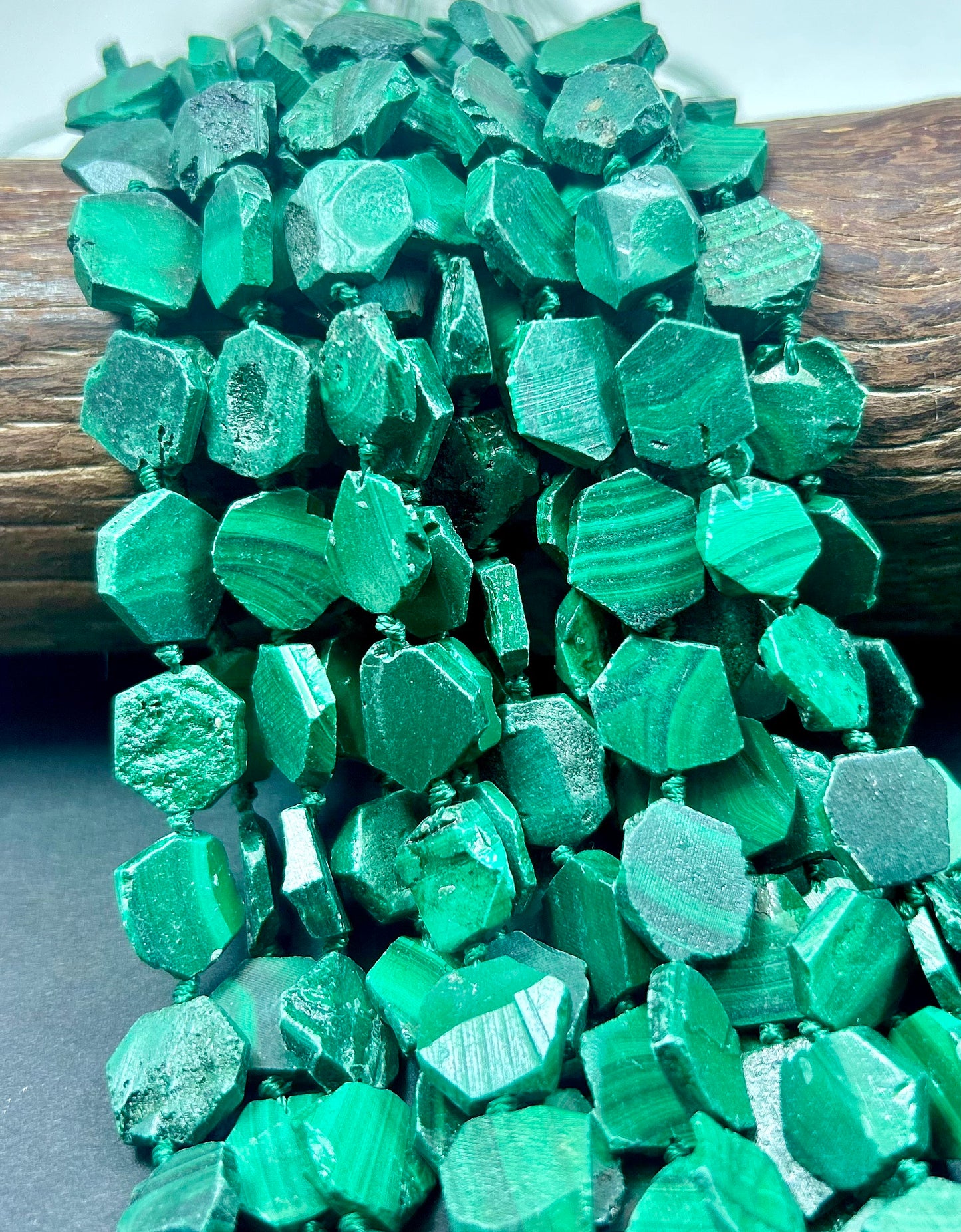 Natural MALACHITE , Matte finished 12mm HEXAGON Shape. Beautiful natural green color Malachite great quality gemstone. Full strand 15.5"