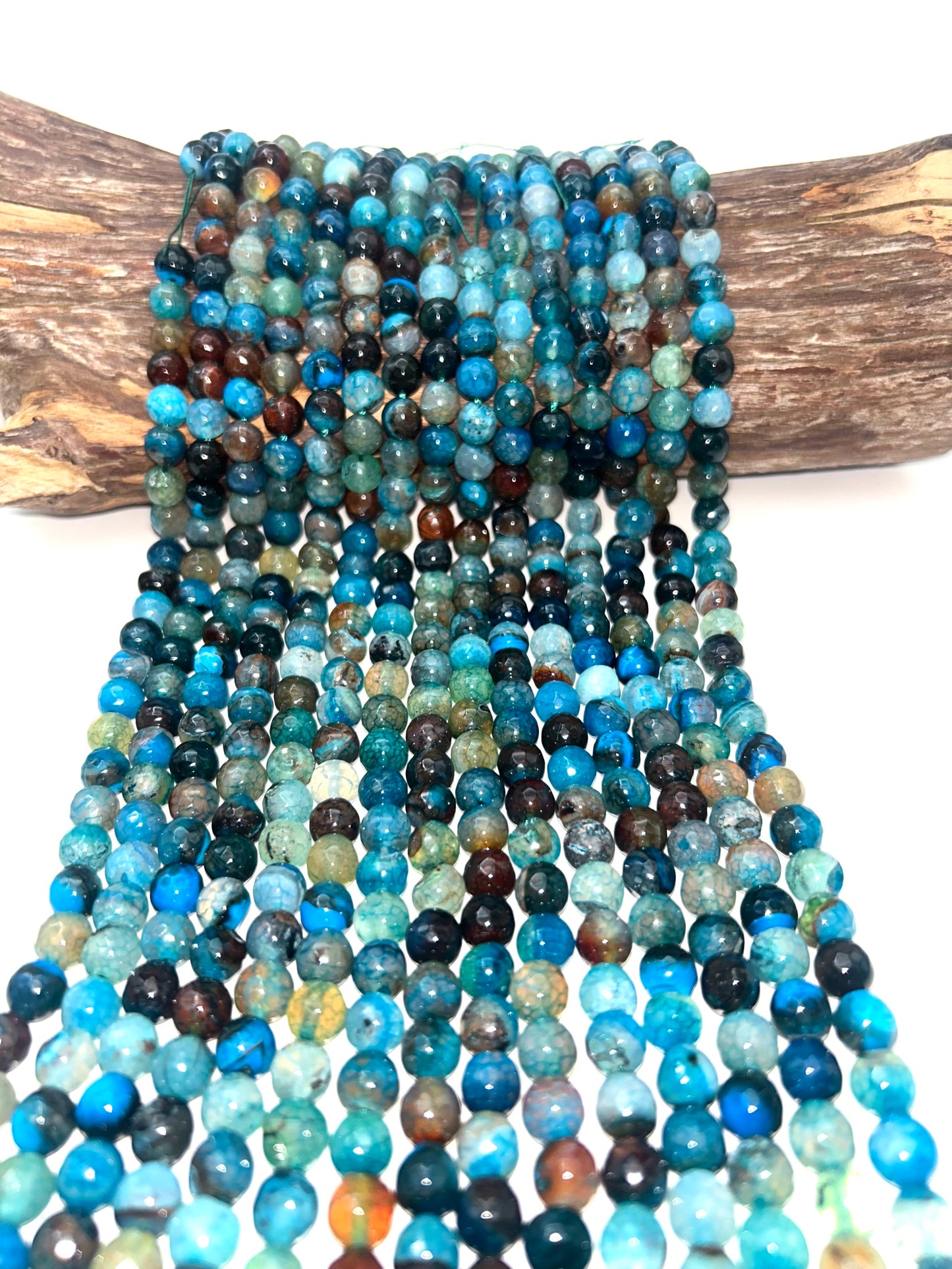 AAA Natural Jade Chrys Cola Jade Gemstone Bead Faceted 6mm 8mm 10mm Round Bead, Gorgeous  Clear turquoise Jade Excellent Quality 15.5"