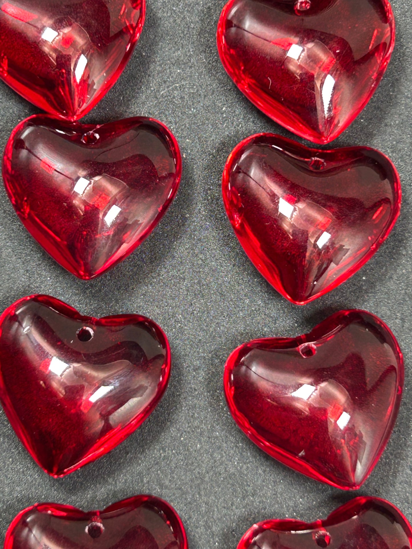 AAA Red Crystal Glass Heart bead Smooth Gorgeous crystal glass red bead. High quality gemstone pendant!