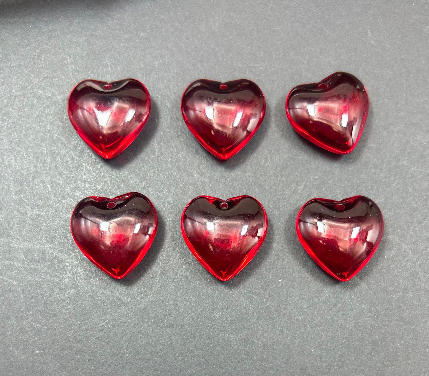 AAA Red Crystal Glass Heart bead Smooth Gorgeous crystal glass red bead. High quality gemstone pendant!