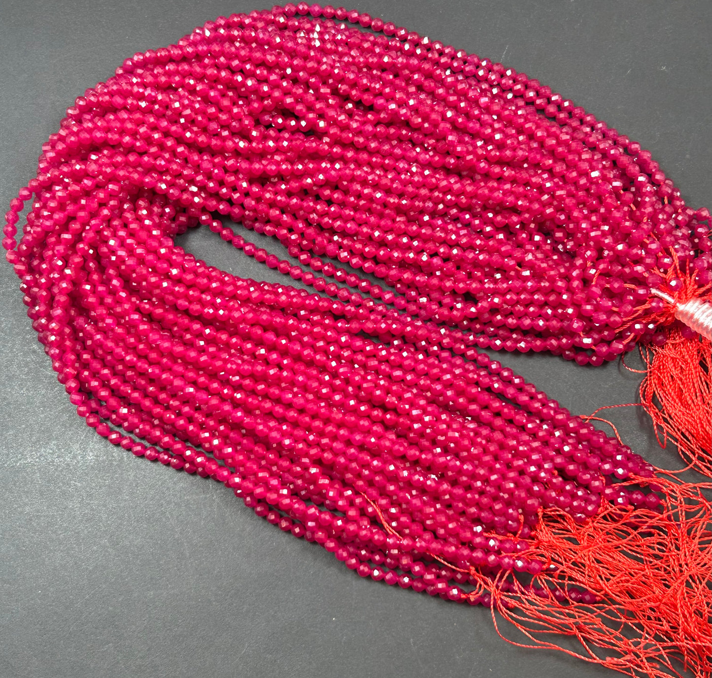 AAA Beautiful Red Ruby 4mm Round Faceted 100% Natural
