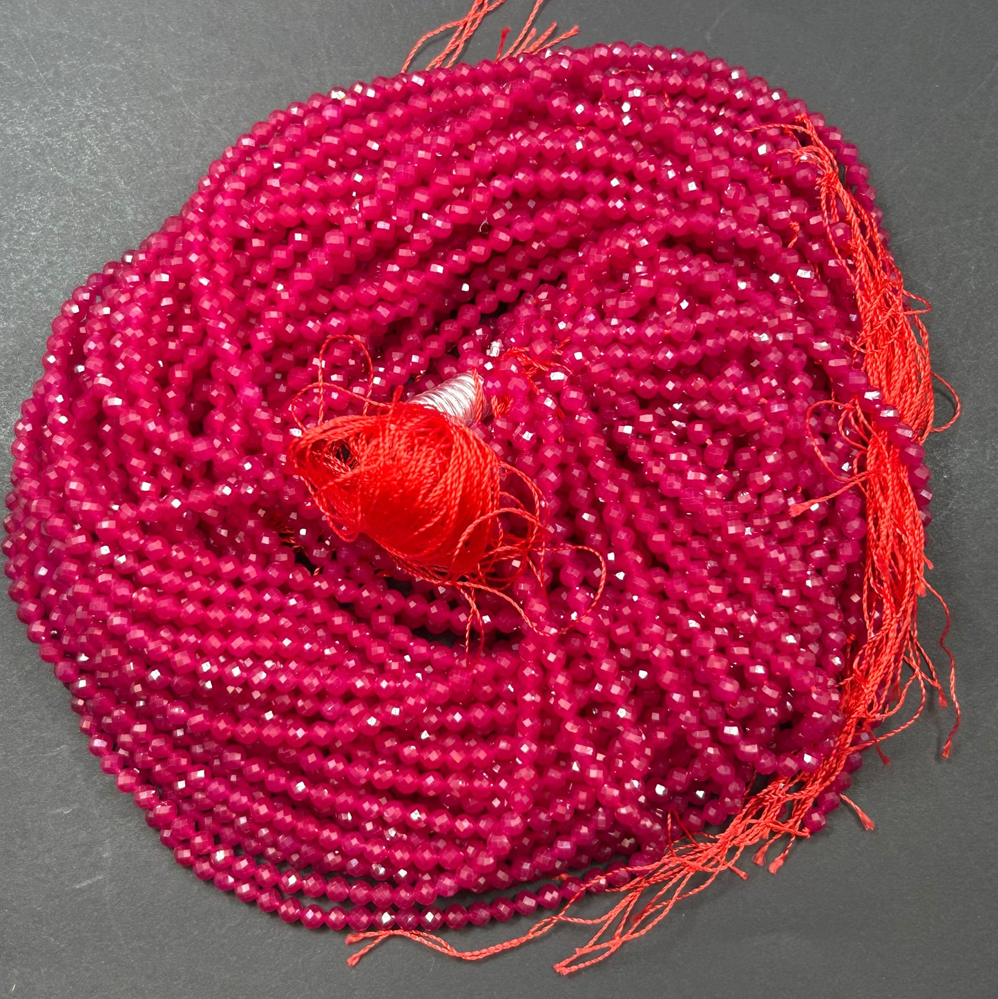 AAA Beautiful Red Ruby 4mm Round Faceted 100% Natural