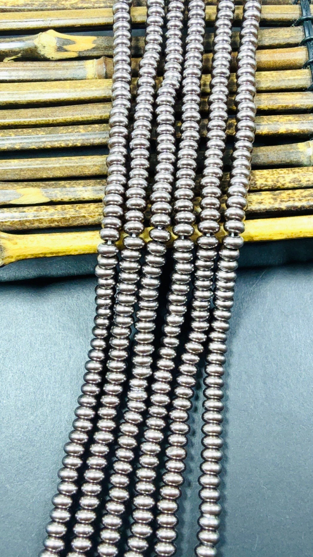 Chinese Swarovski Pearl Crystal Beads 6mm Rondelle shape Beads, Gorgeous Chocolate color Swarovski Crystal Pearl 15.5"