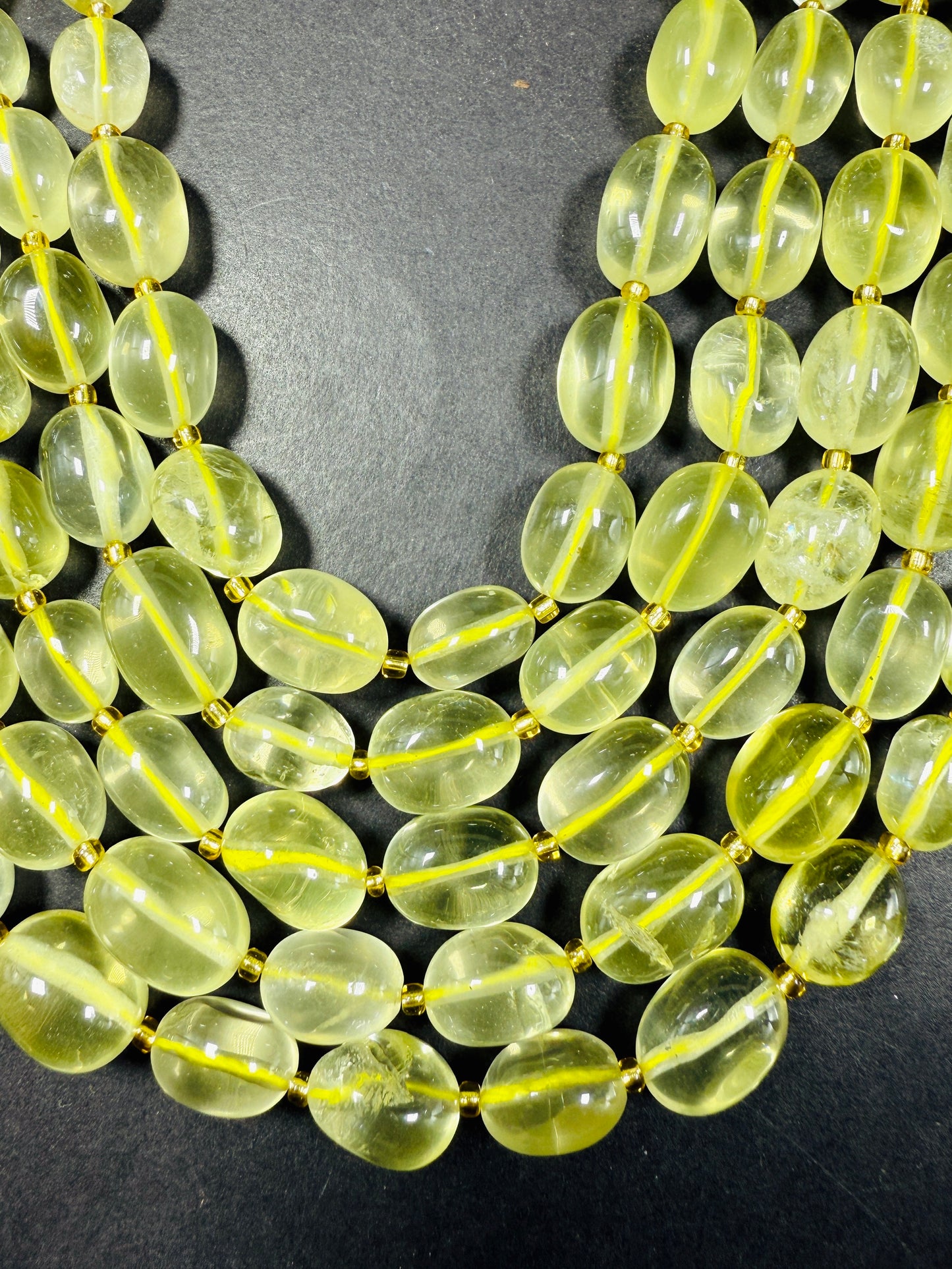 NATURAL Lemon Quartz Gemstone Bead 16x12mm Oval Shape, Beautiful Lemon Yellow Color Quartz Gemstone Bead Great Quality 15.5"