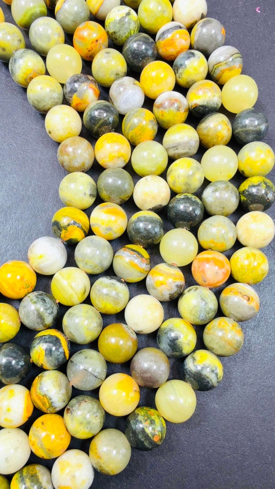 AAA Natural Eclipse stone. 6mm 8mm 10mm round bead . Beautiful natural yellow bee color with brown. High quality Eclipse stone.