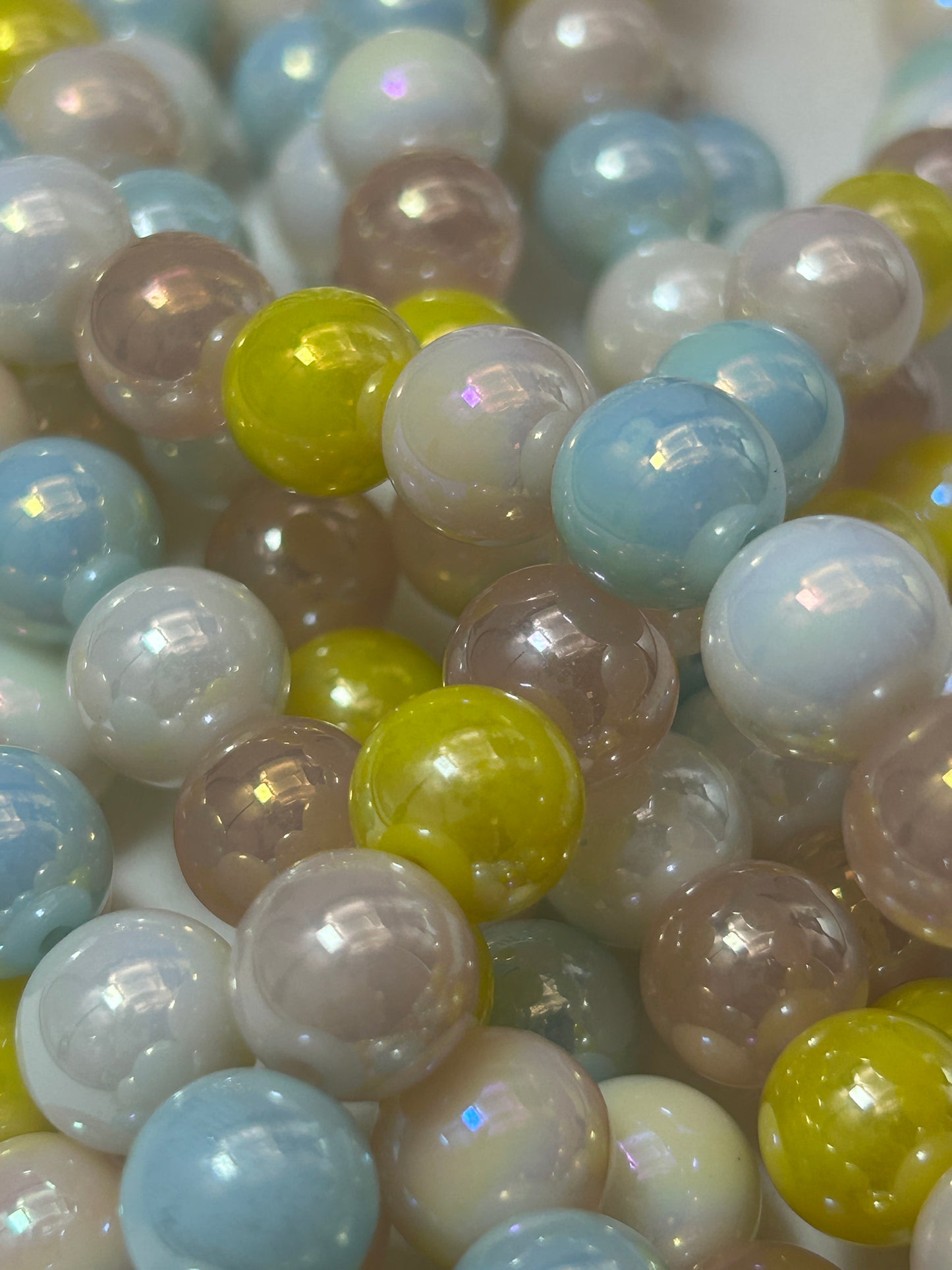 Beautiful Chinese crystal. Smooth Round shape bead. Gorgeous multicolor with iridescent rainbow colors, great quality crystal full strand