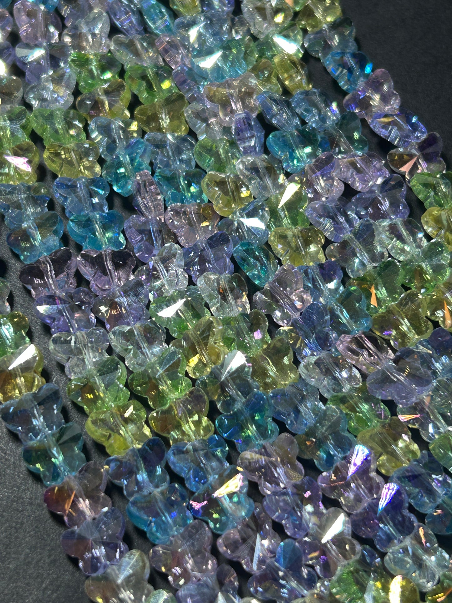 AAA High Quality Crystal Beads, 10x5mm, Faceted Butterfly Beads, Beautiful Multicolor Beads, Great Quality Beads