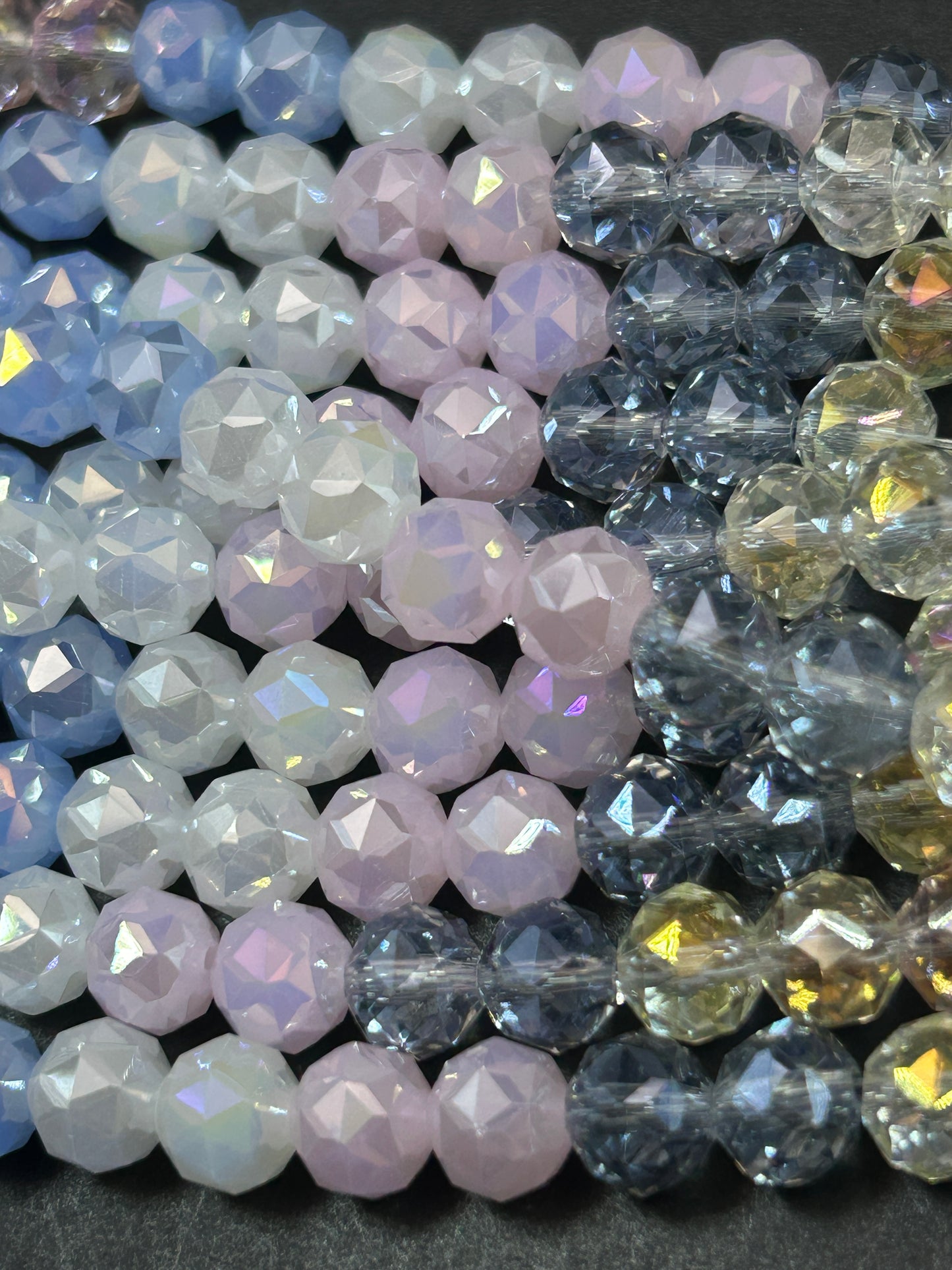 Beautiful Crystal glass bead. Faceted round shape bead. Gorgeous multicolor strand, high quality crystal bead! Full strand