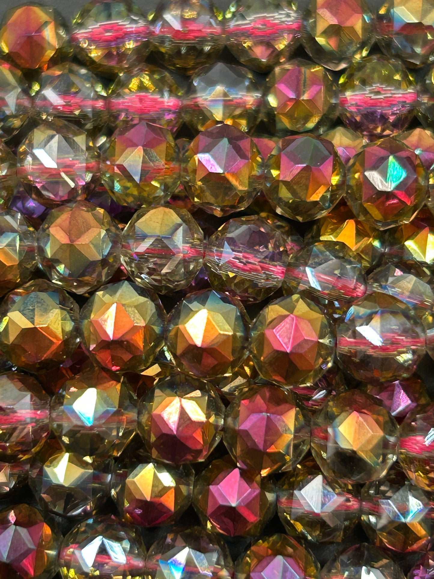 Beautiful Multicolor Multichromatic Mystic Chinese Crystal Glass Bead Faceted 6MM 8MM 10MM Round Bead, Gorgeous Great Quality Glass