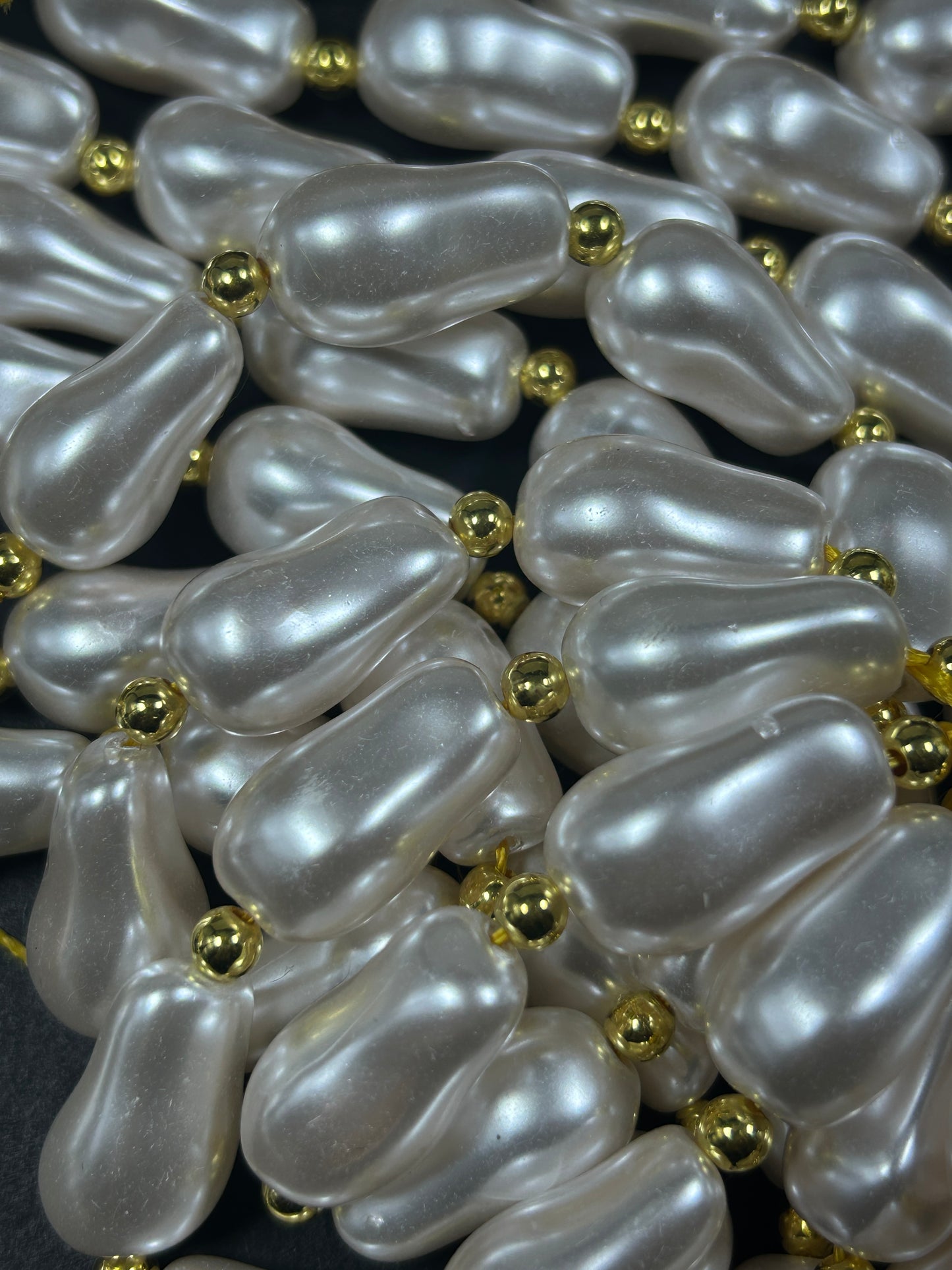 Chinese Swarovski Pearl Crystal Beads 13.5x9mm Baroque Bead, Beautiful White Swarovski Crystal Pearl 15.5"